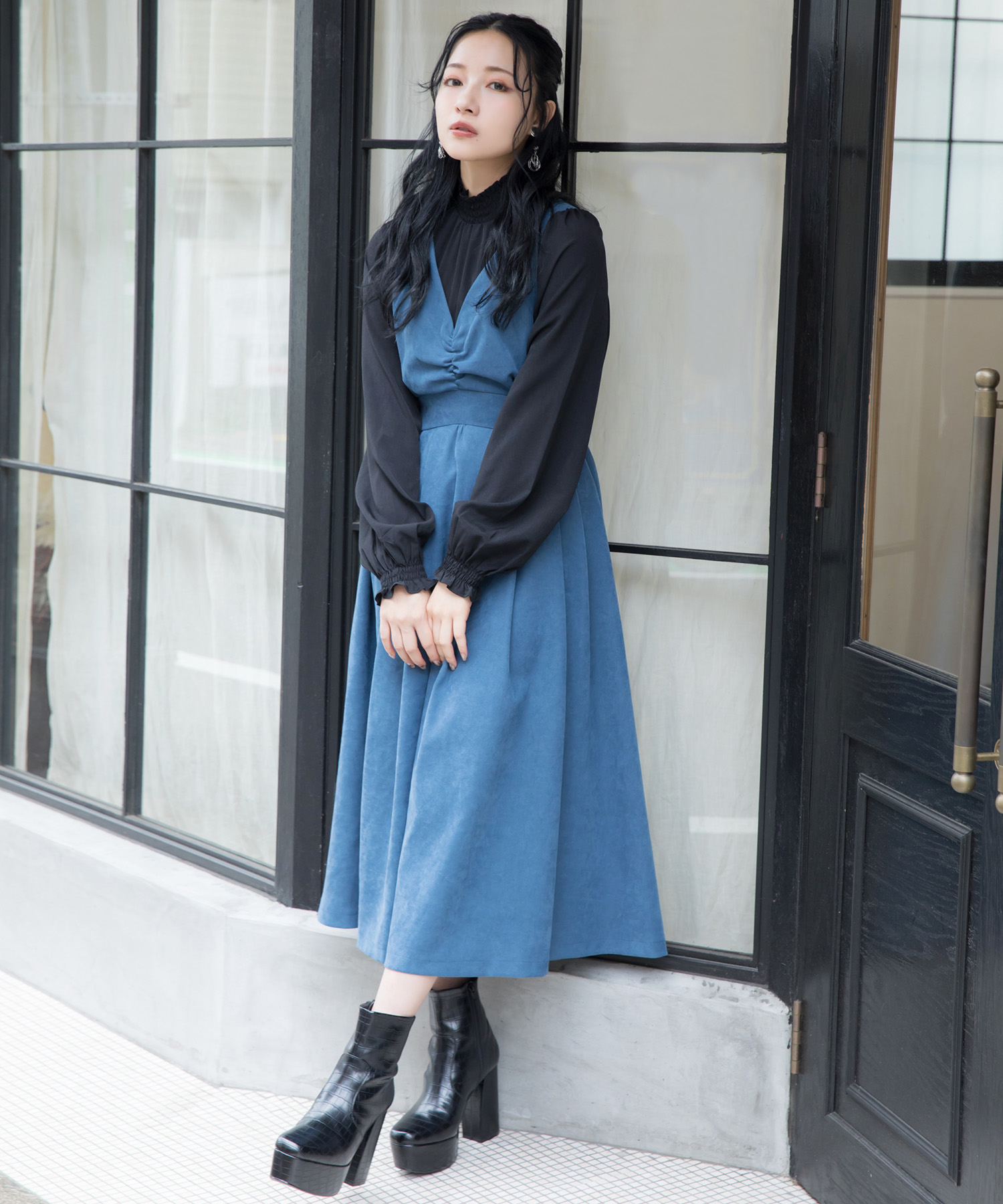 RoseMuse floral print tulle dress ピンク-