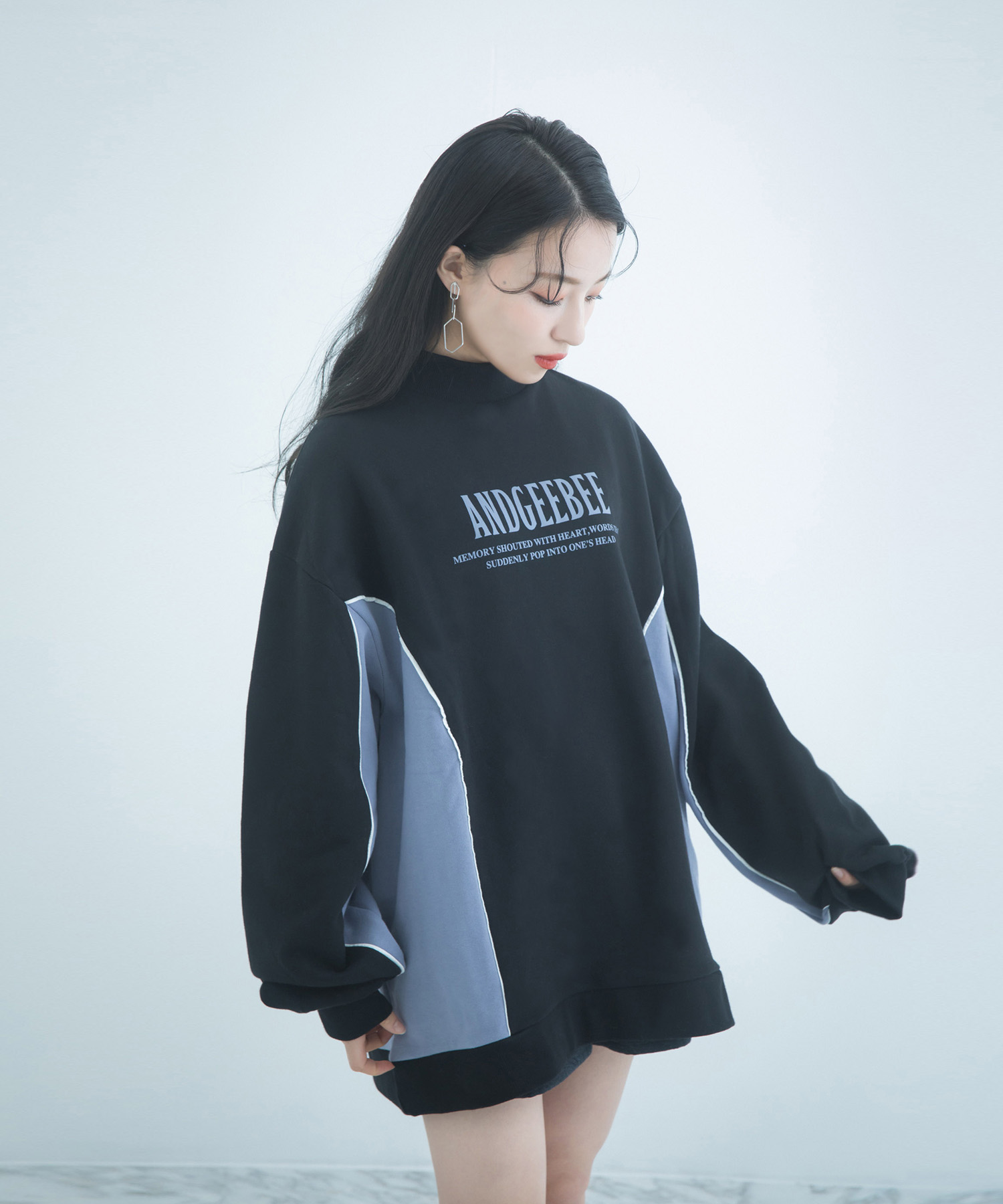 UNISEX ハイネックハイショクスウェット