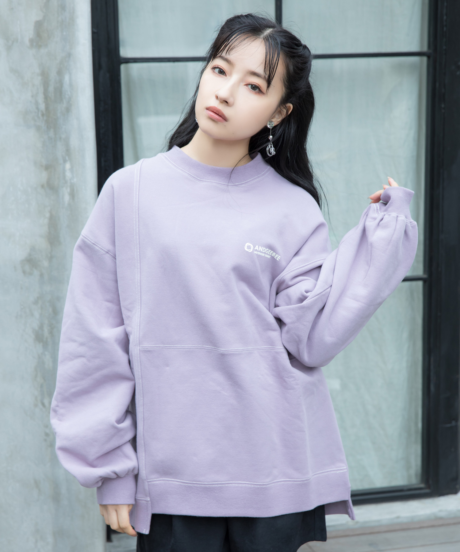 UNISEX ステッチ裏起毛スウェット