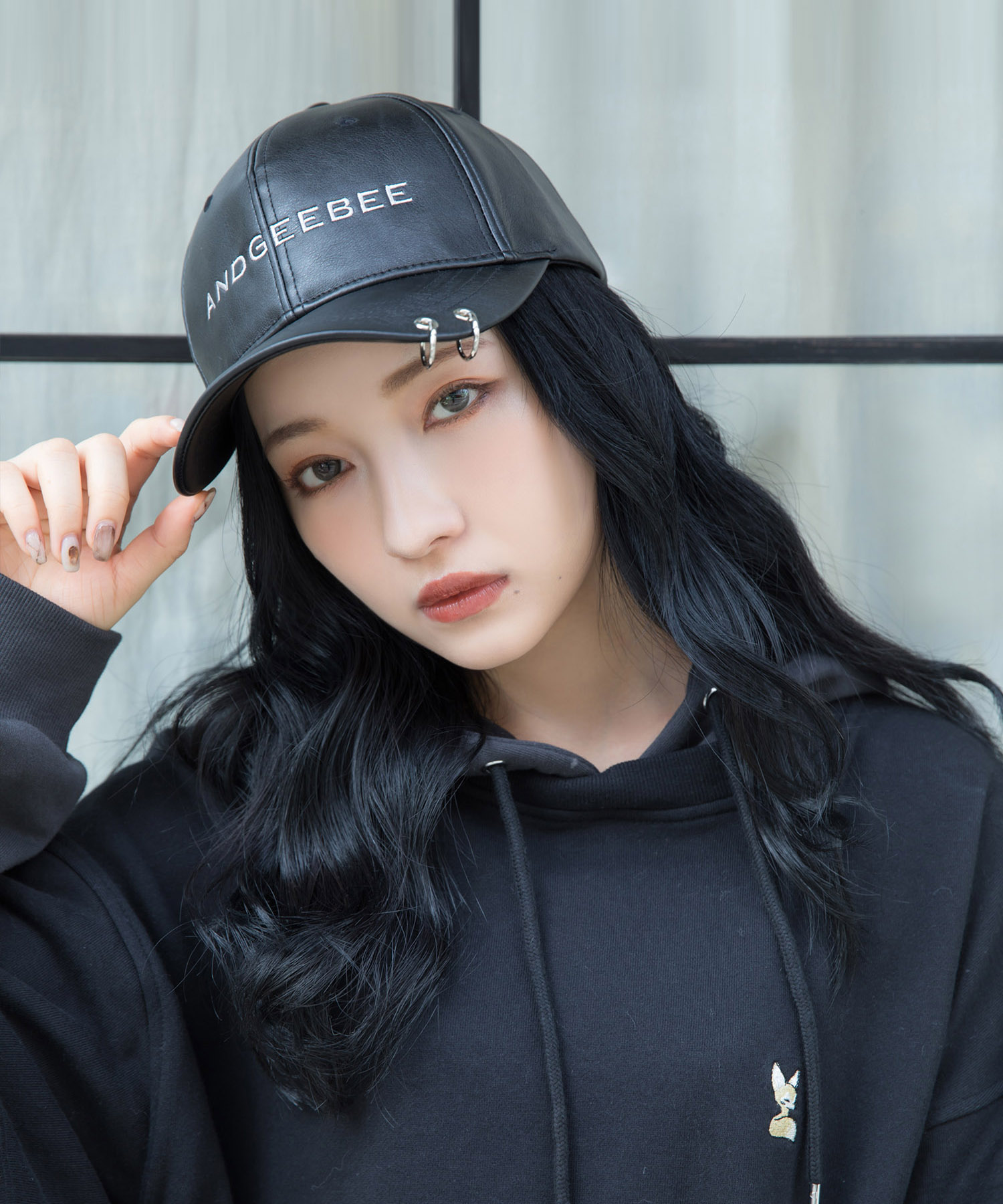 UNISEX フェイクレザーリングキャップ