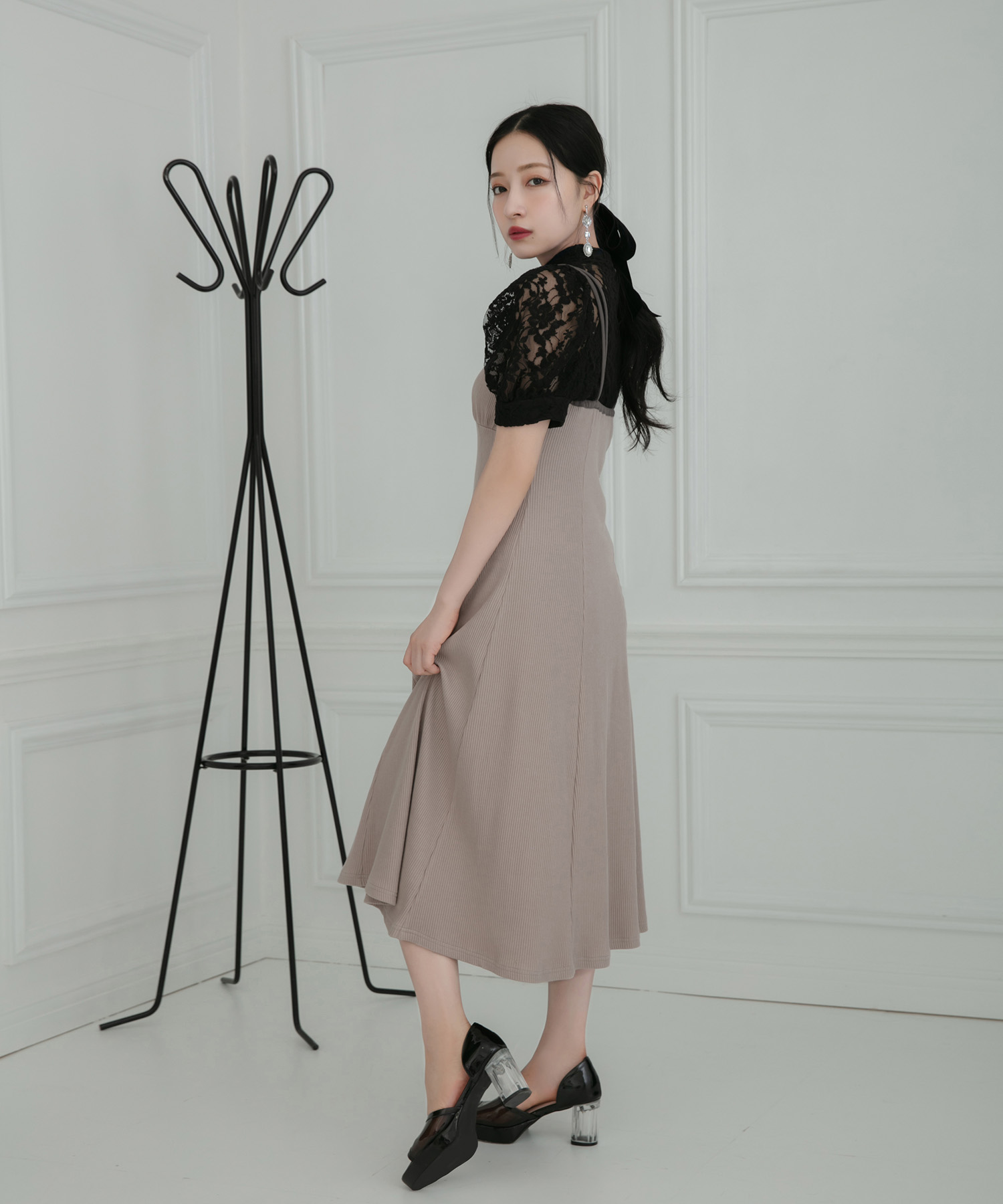 パイピングキャミワンピ