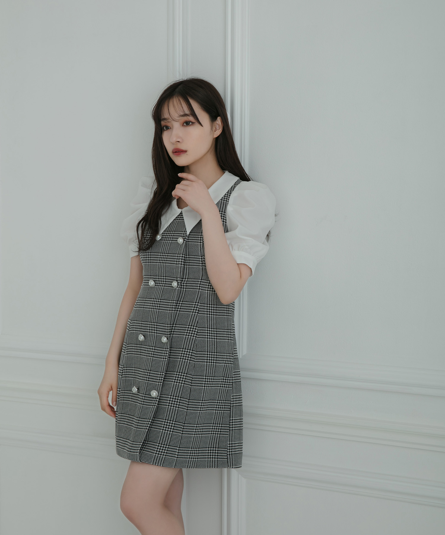 パール千鳥ワンピ