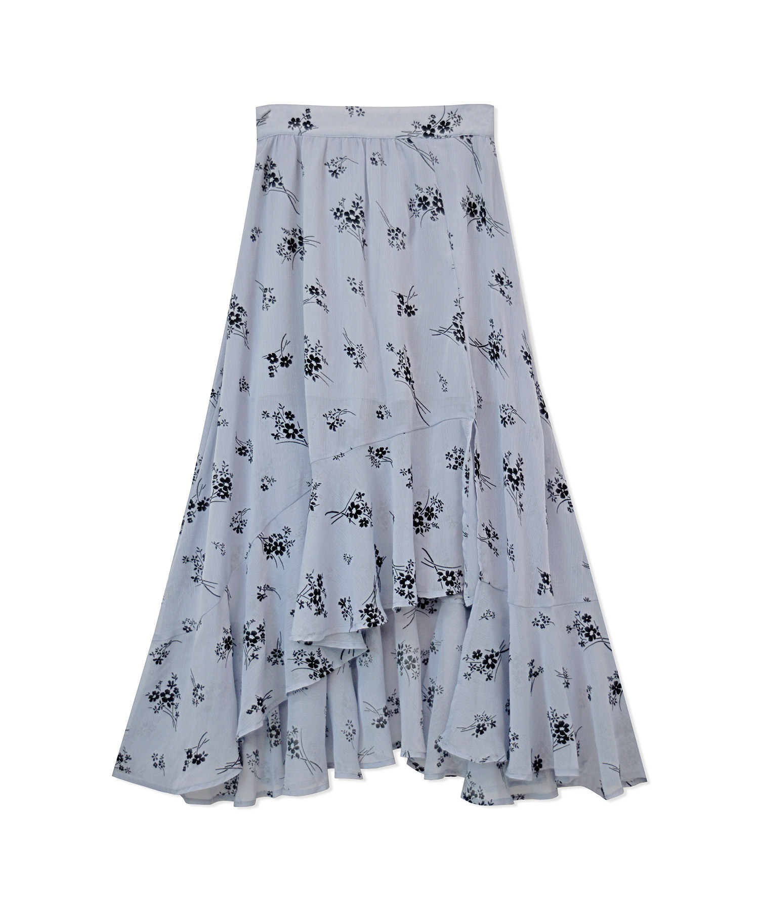 フロッキーフラワーフリルスカート