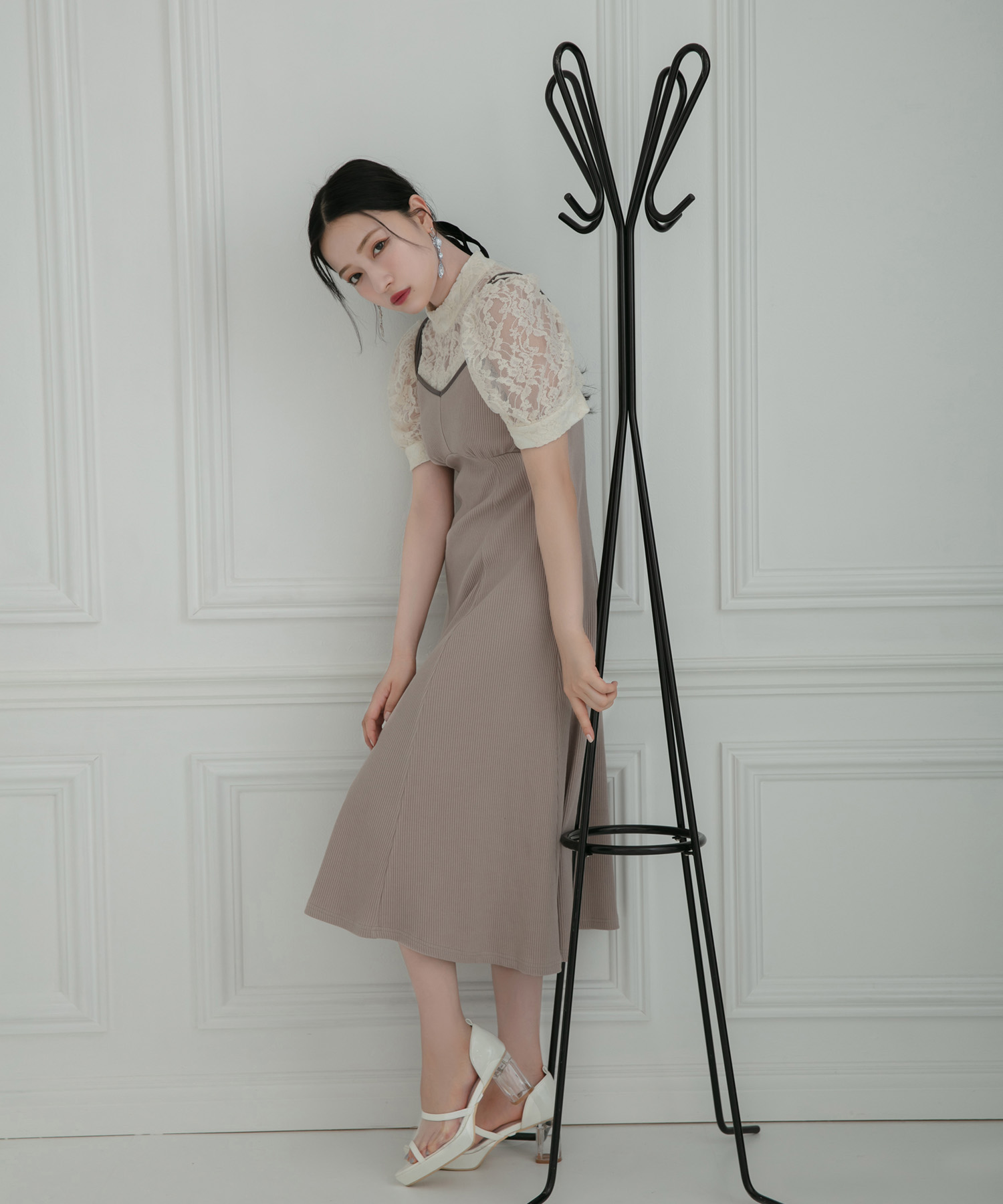 パイピングキャミワンピ