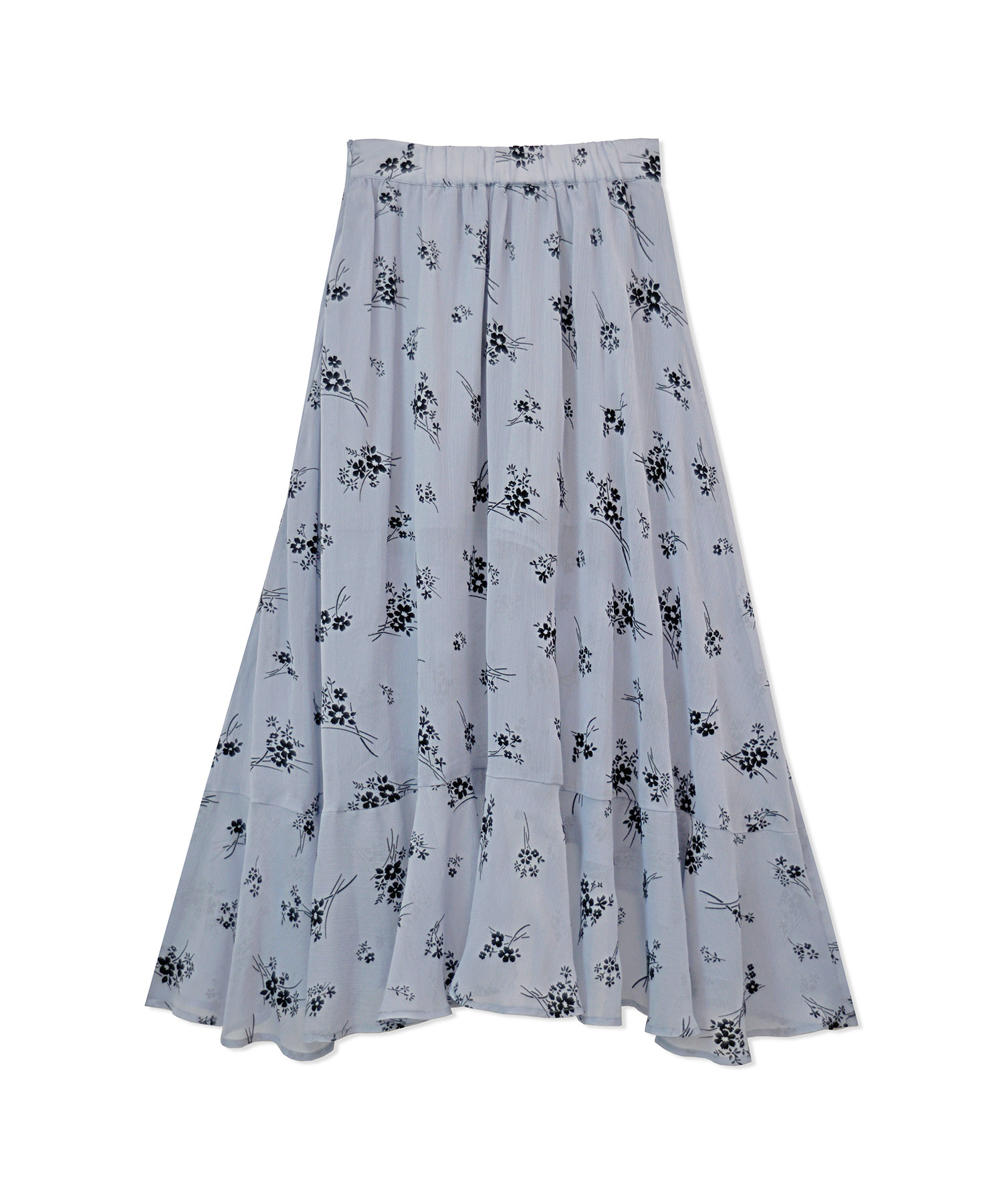 フロッキーフラワーフリルスカート