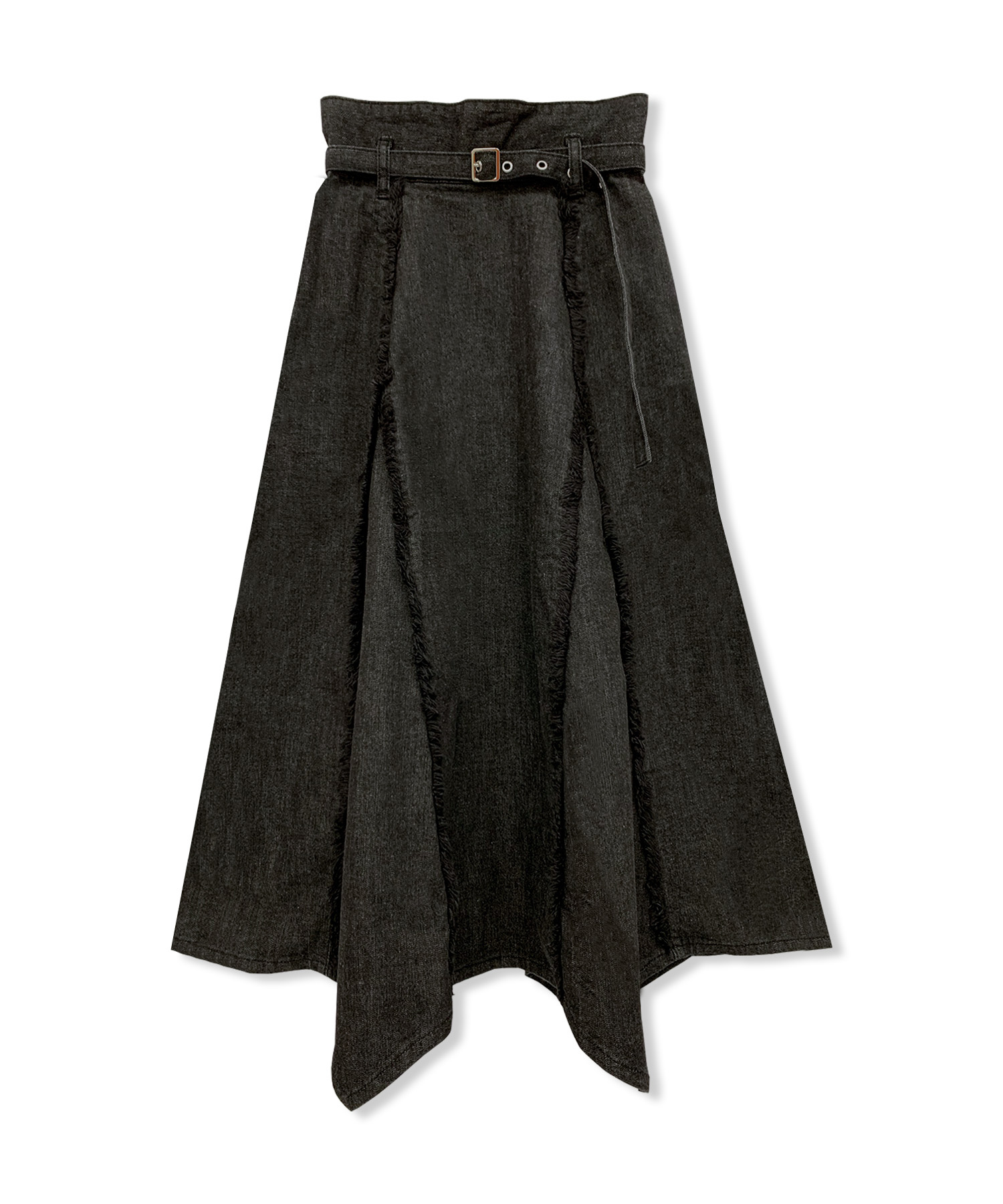 フリンジデニムスカート