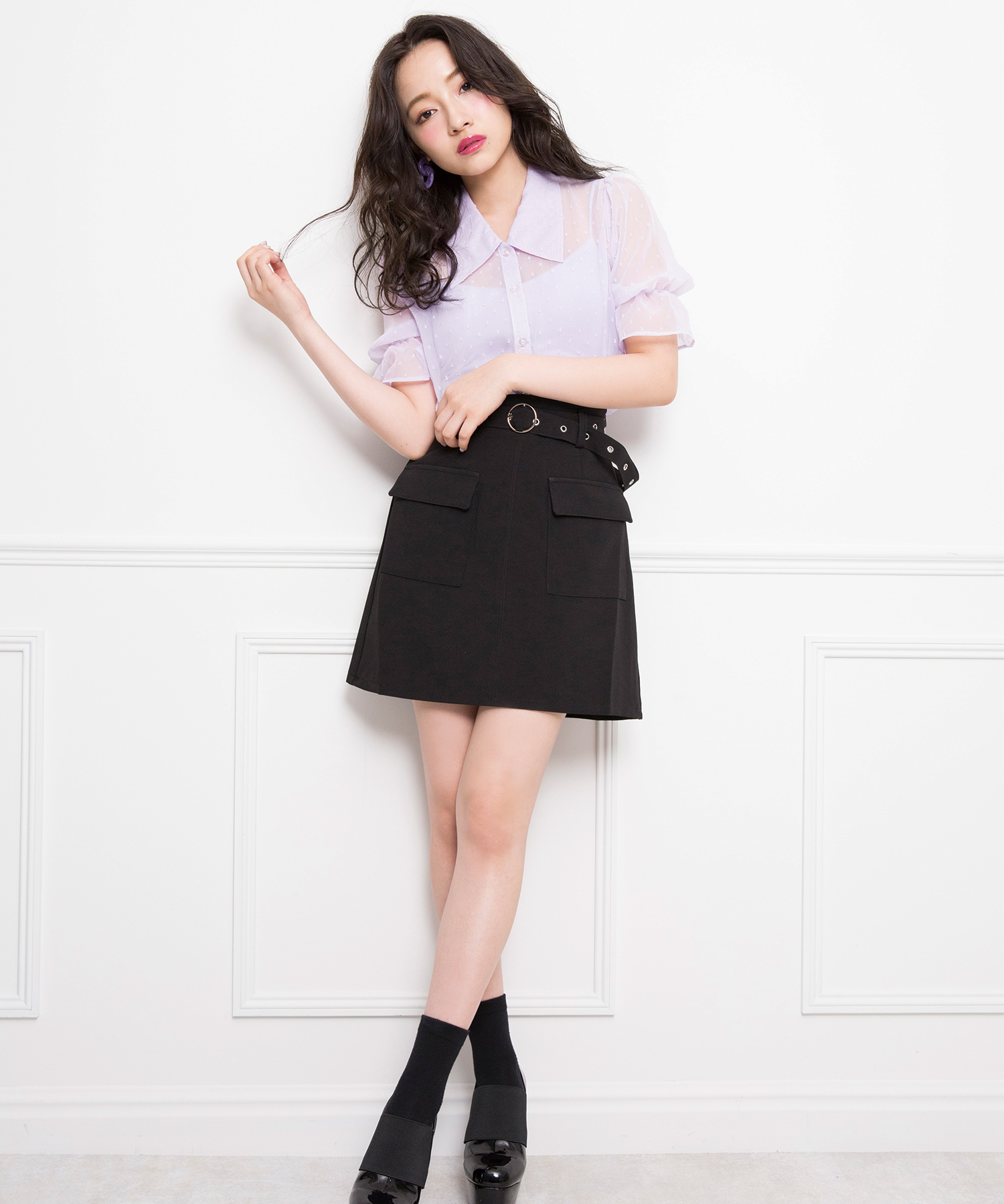 シフォンドビーブラウス