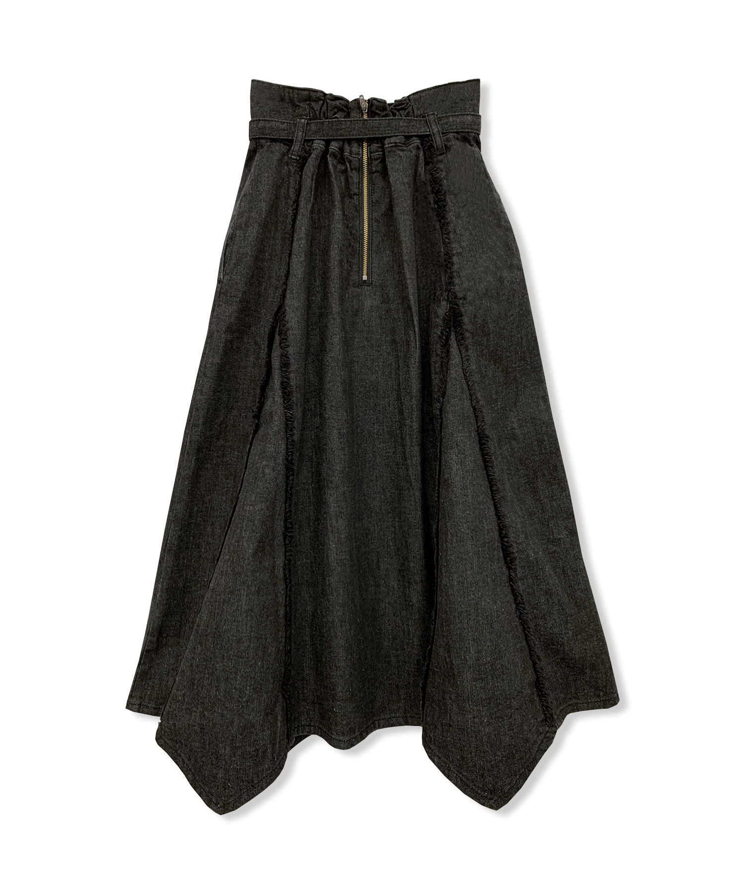 フリンジデニムスカート