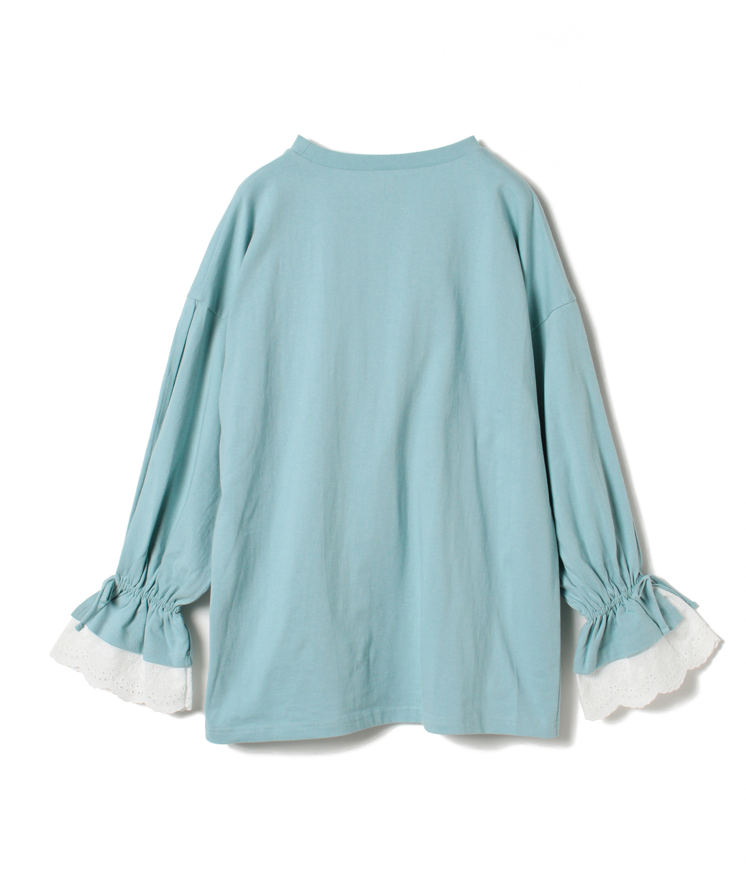 レースレイヤードスリーブロンT