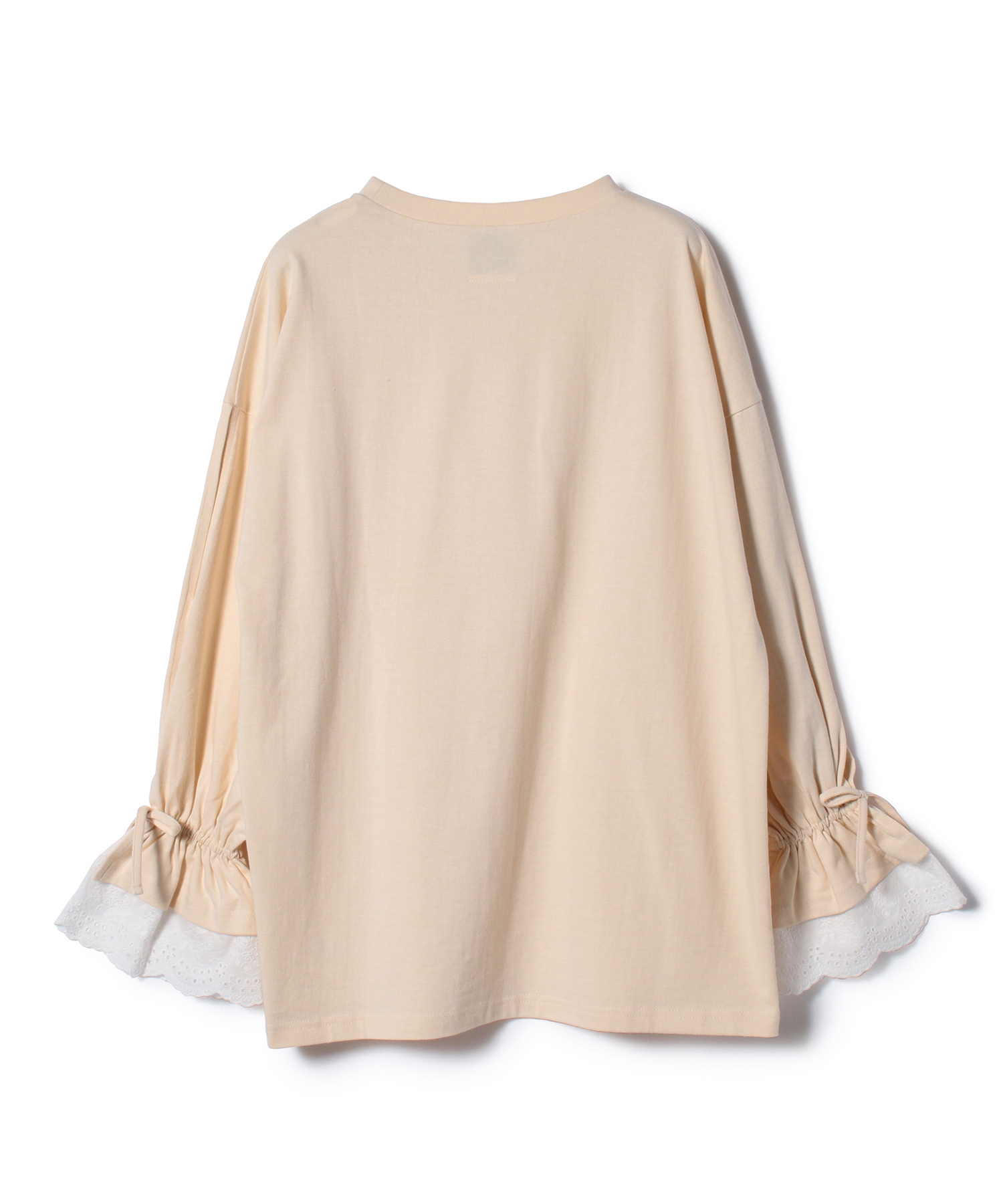 レースレイヤードスリーブロンT