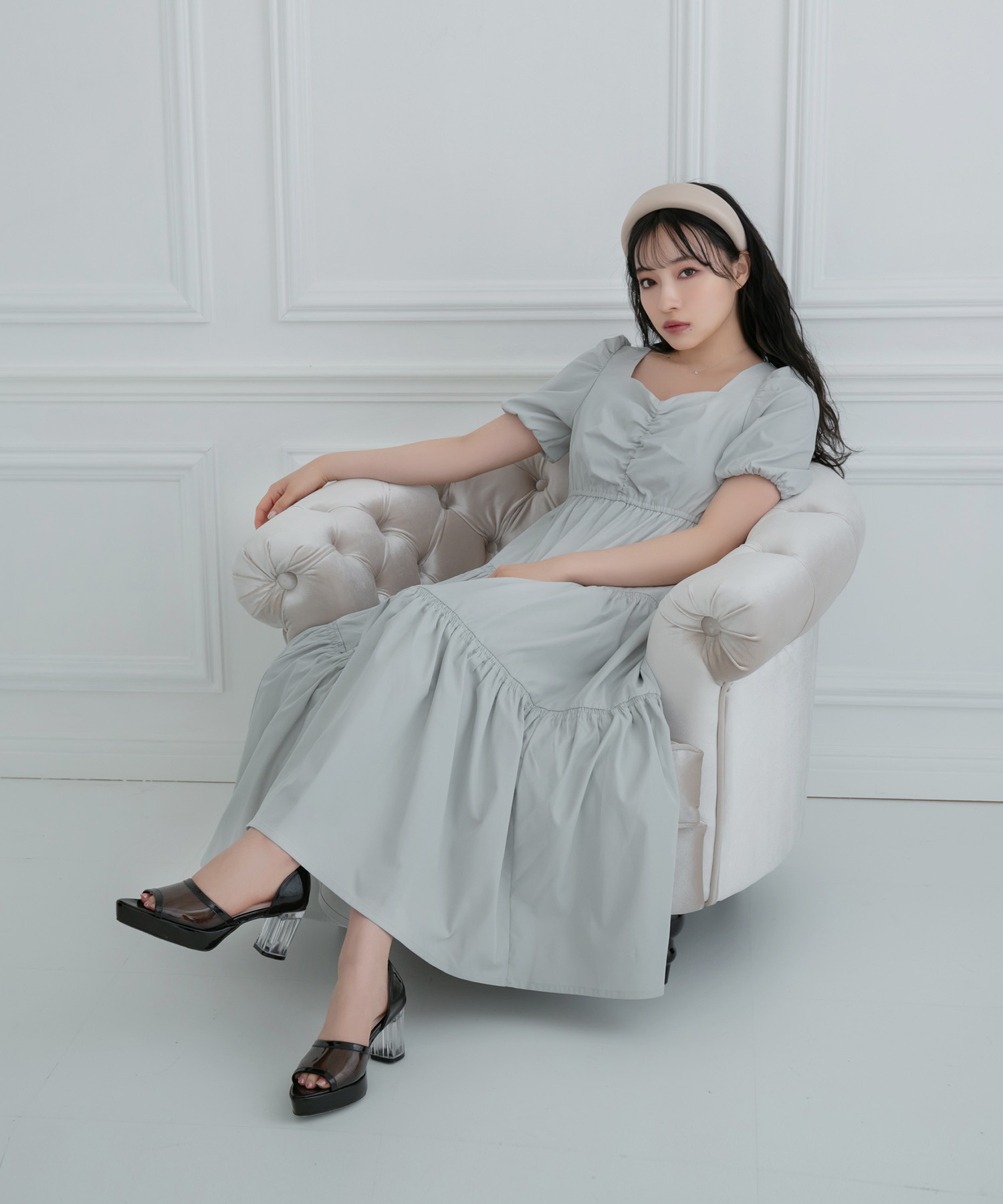 ティアードロングワンピ