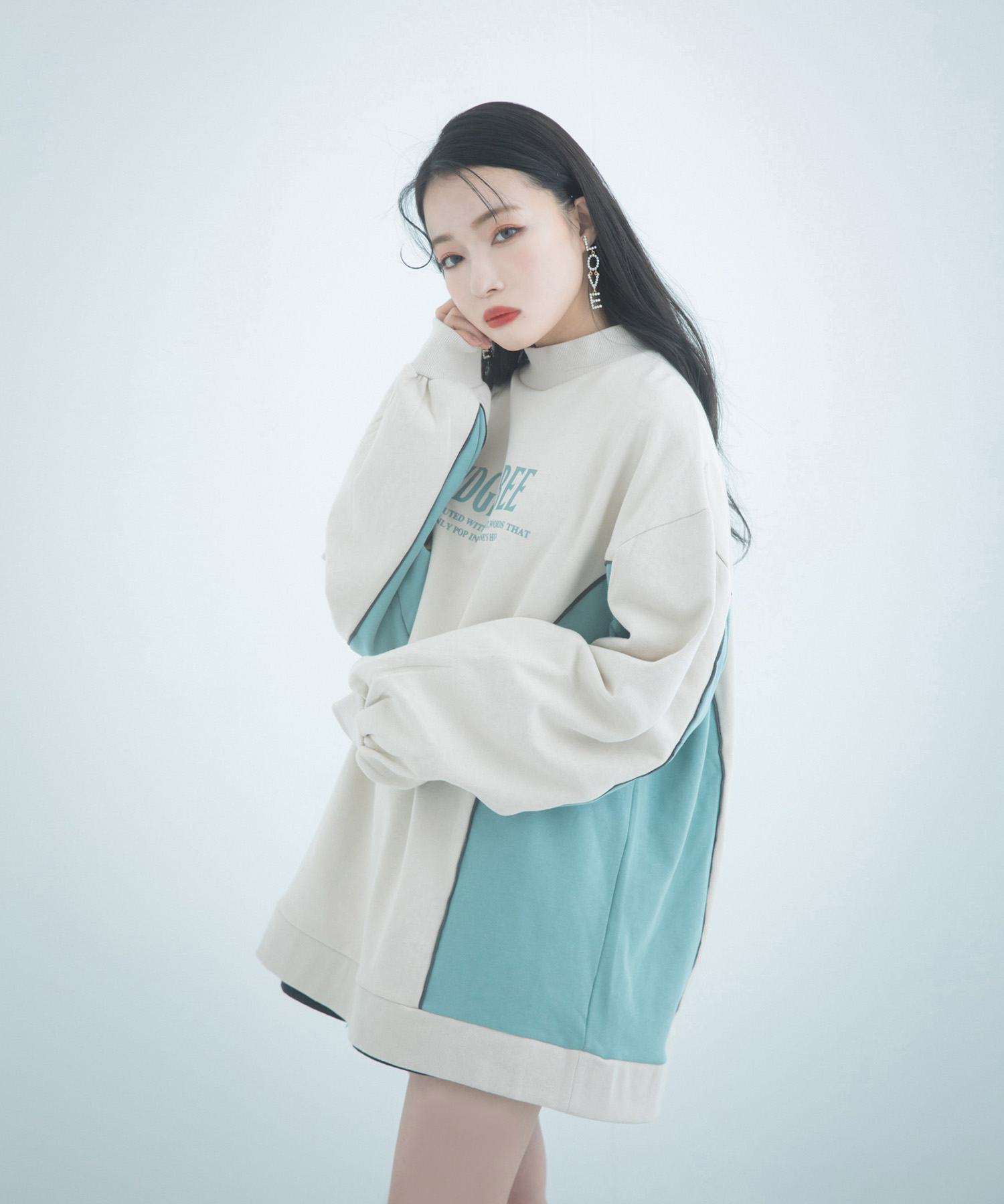 UNISEX ハイネックハイショクスウェット