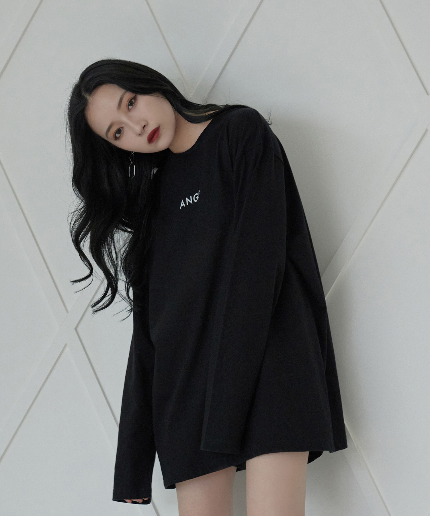 UNISEX バックマーブルロンT