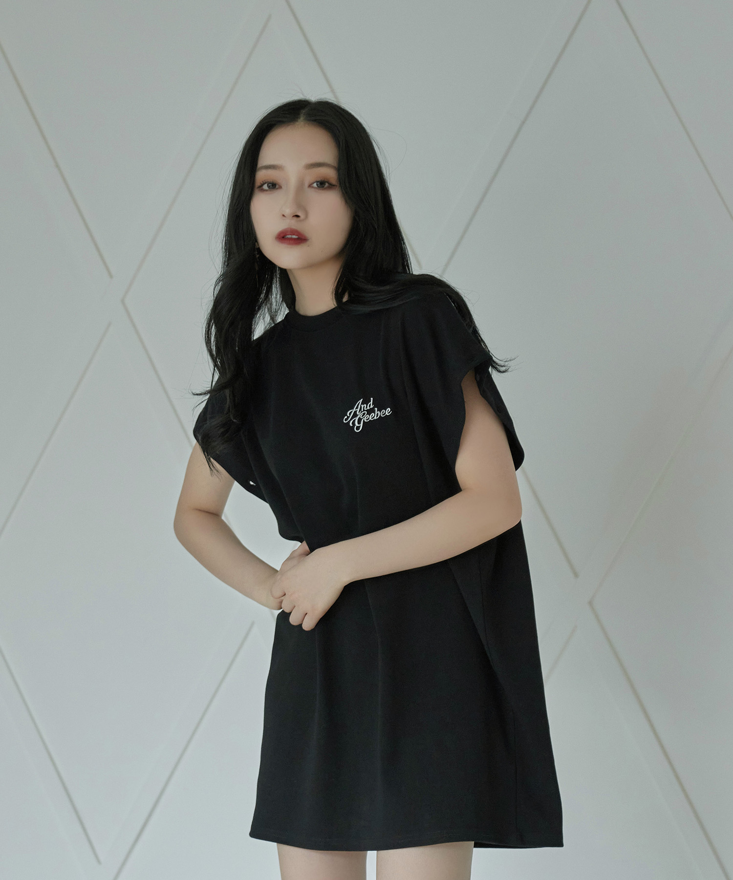 ボタンスリーブロンT