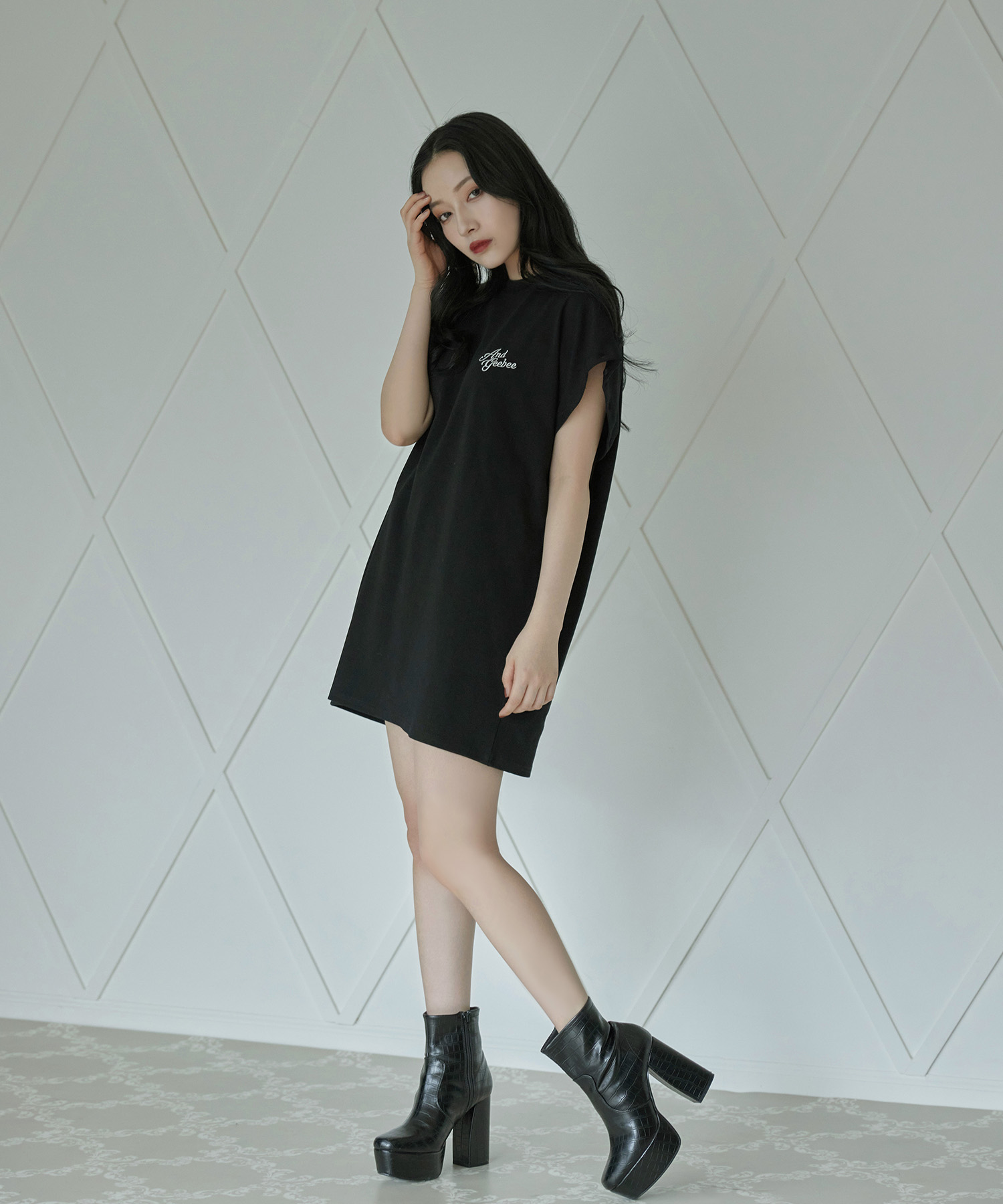 ボタンスリーブロンT