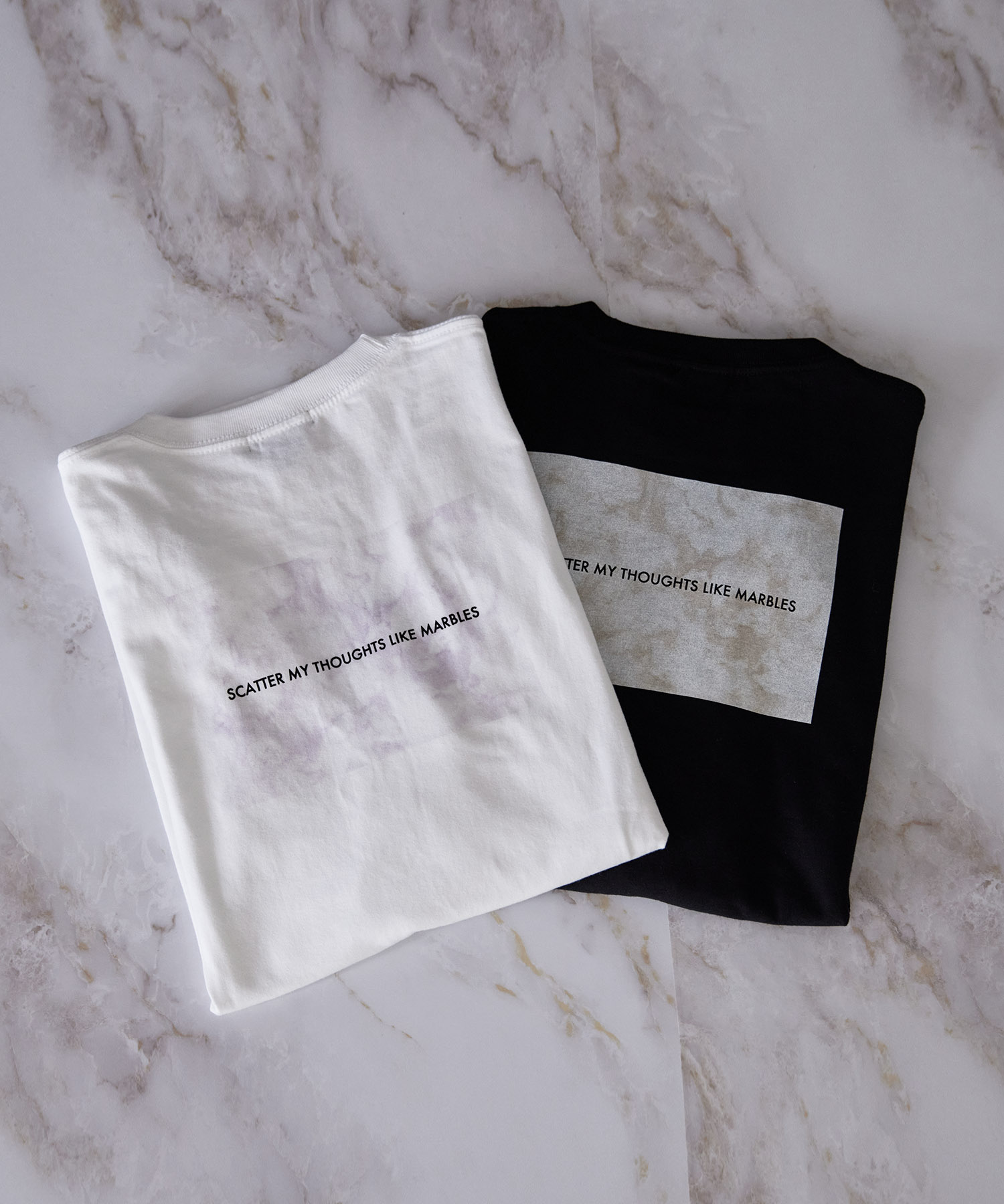 UNISEX バックマーブルロンT