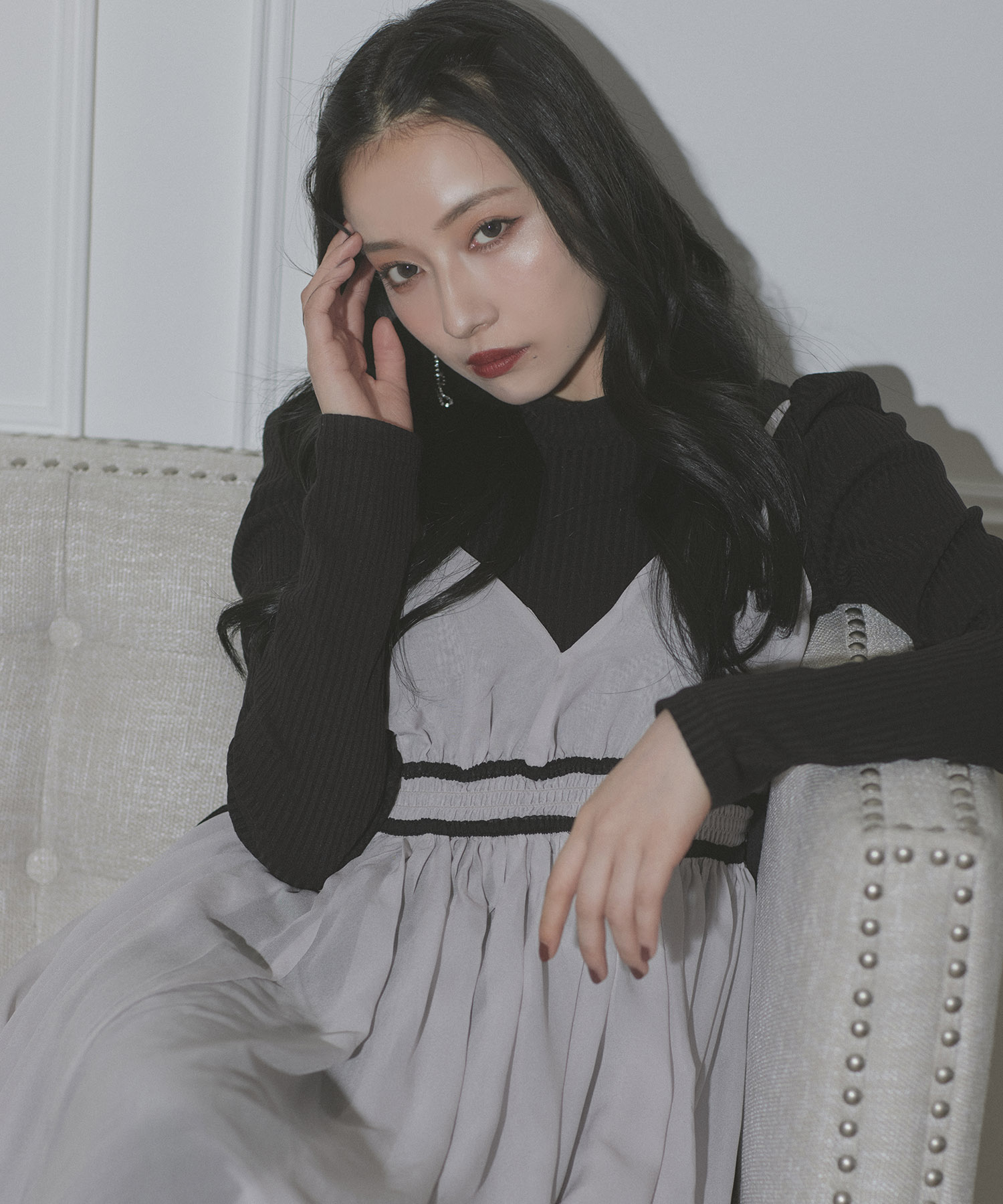 シフォンキャミワンピセット