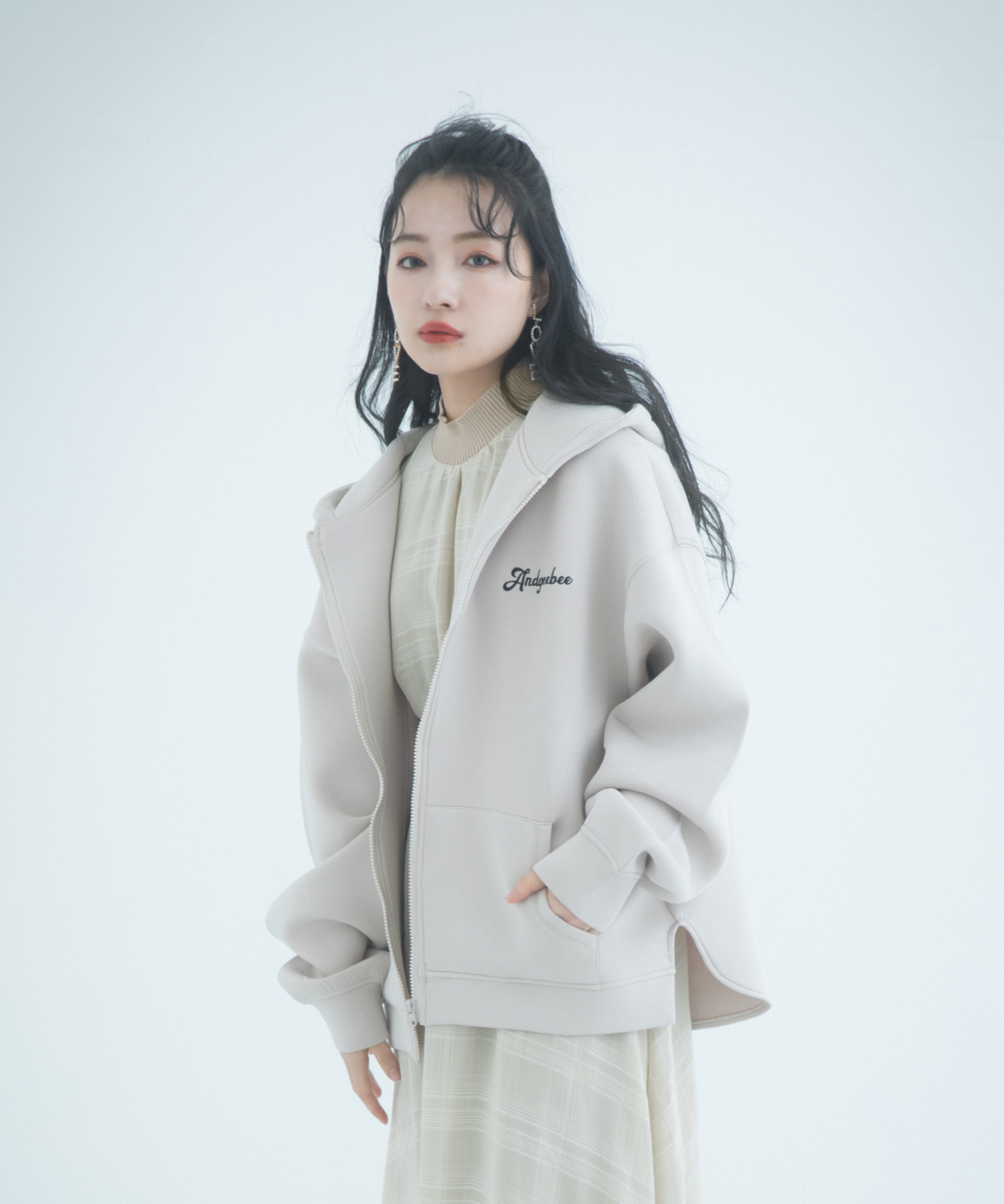 ボンディングジップパーカー