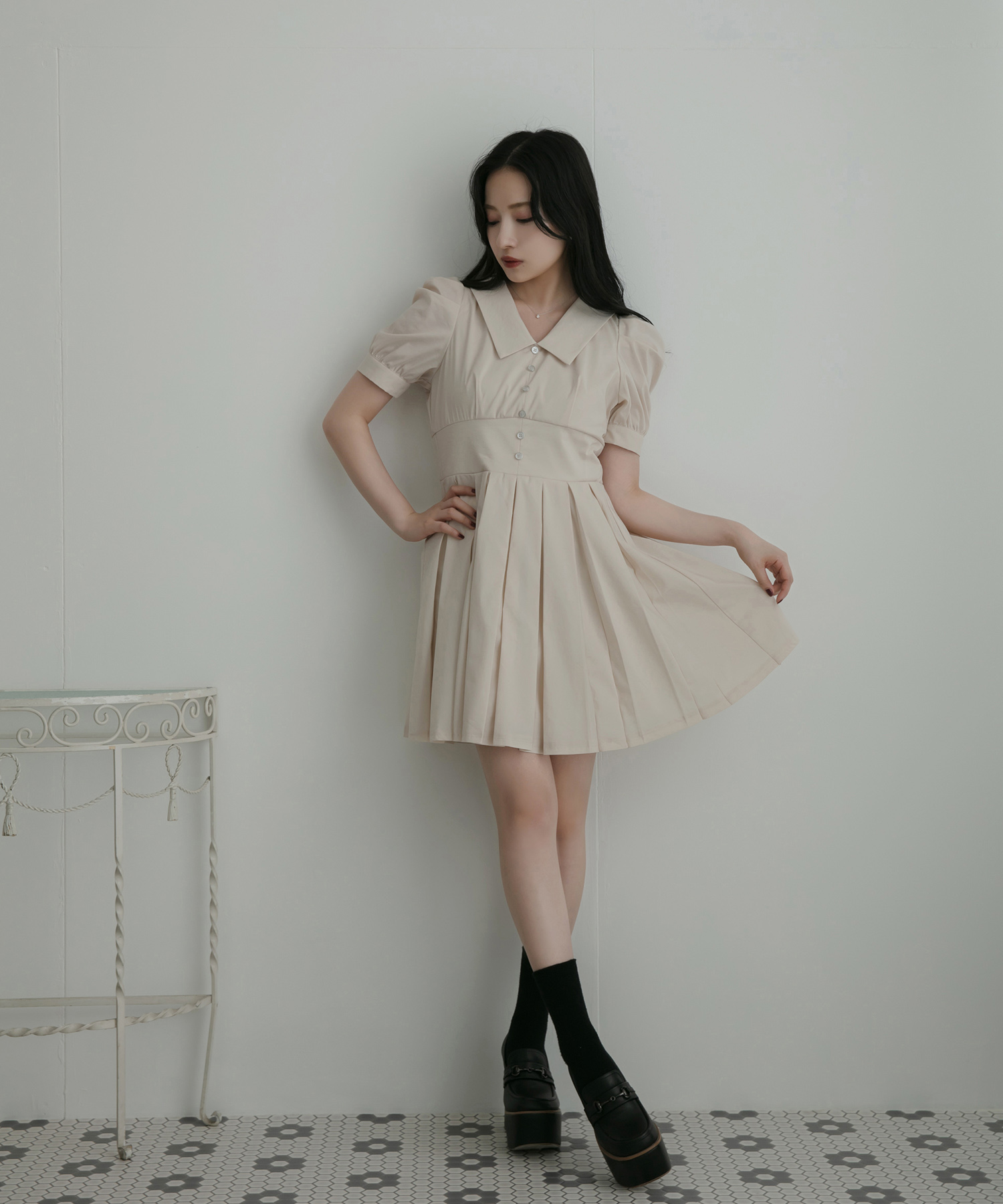 タックスカートシャツワンピ