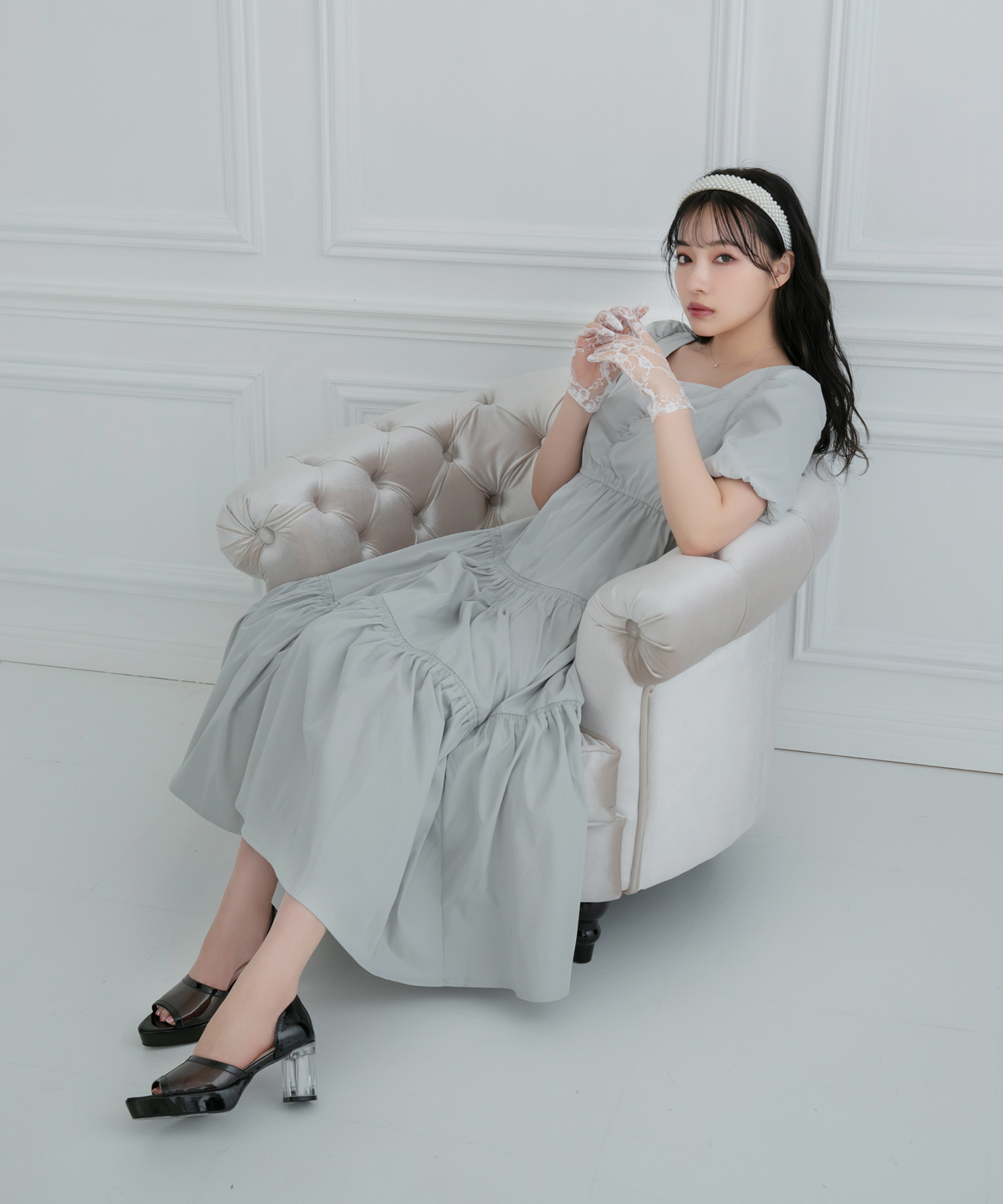 ティアードロングワンピ