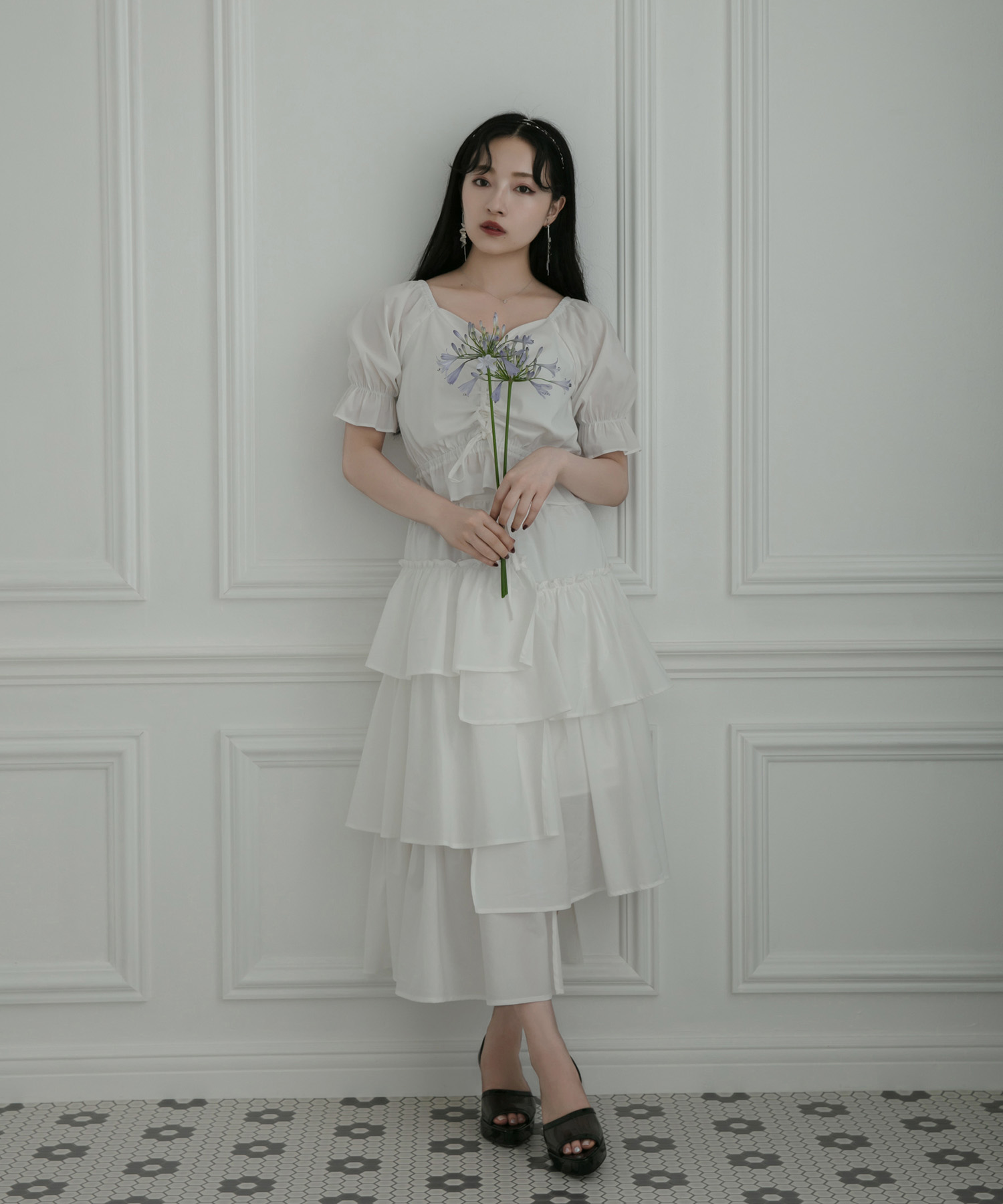 ギャザーリボントップス