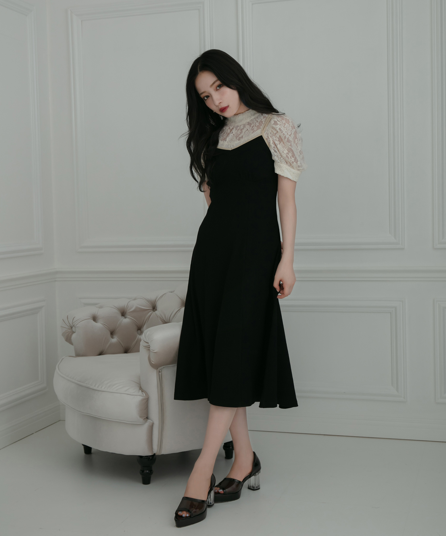 パイピングキャミワンピ