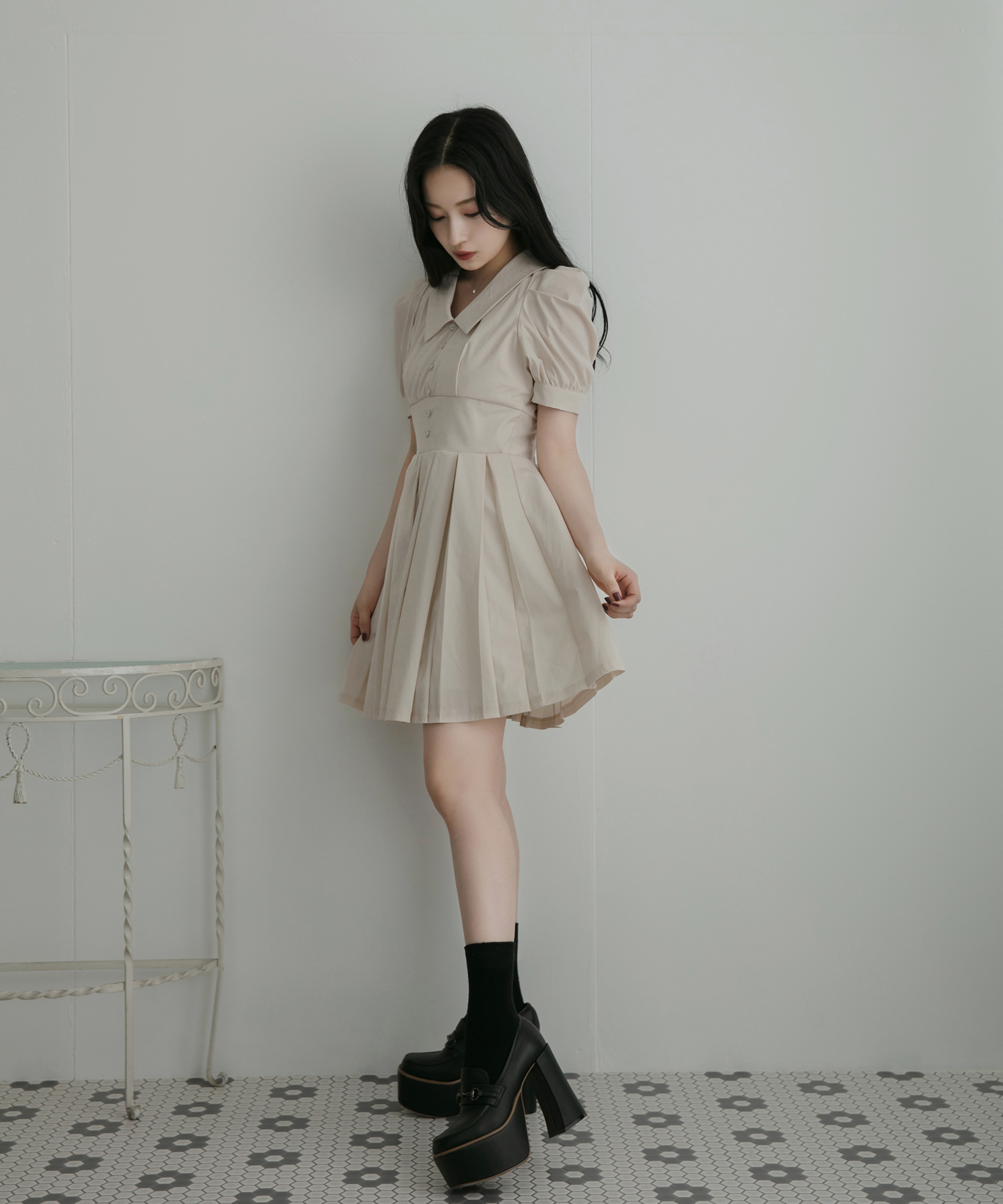 タックスカートシャツワンピ