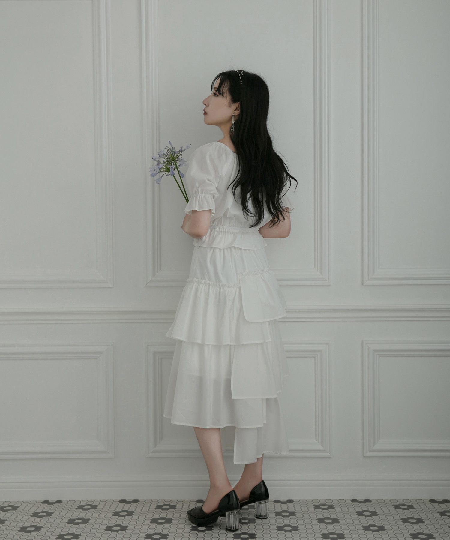 ギャザーリボントップス