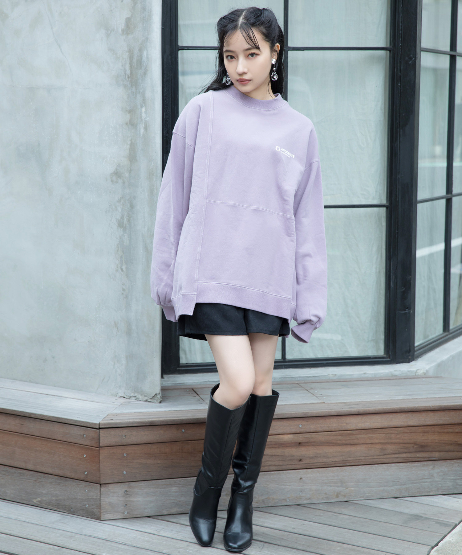 UNISEX ステッチ裏起毛スウェット