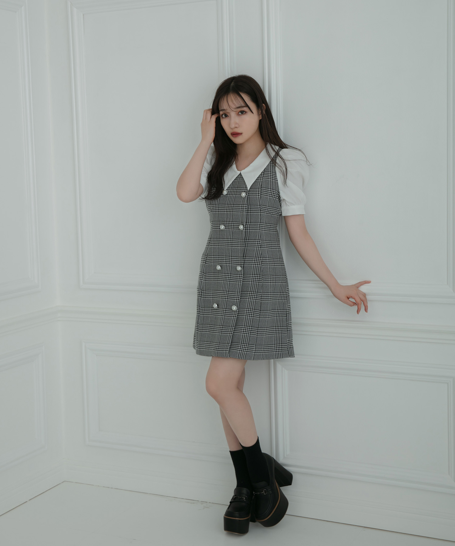 パール千鳥ワンピ