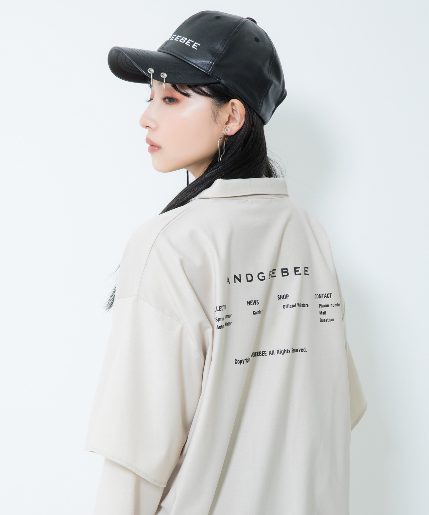 UNISEX フェイクレザーリングキャップ