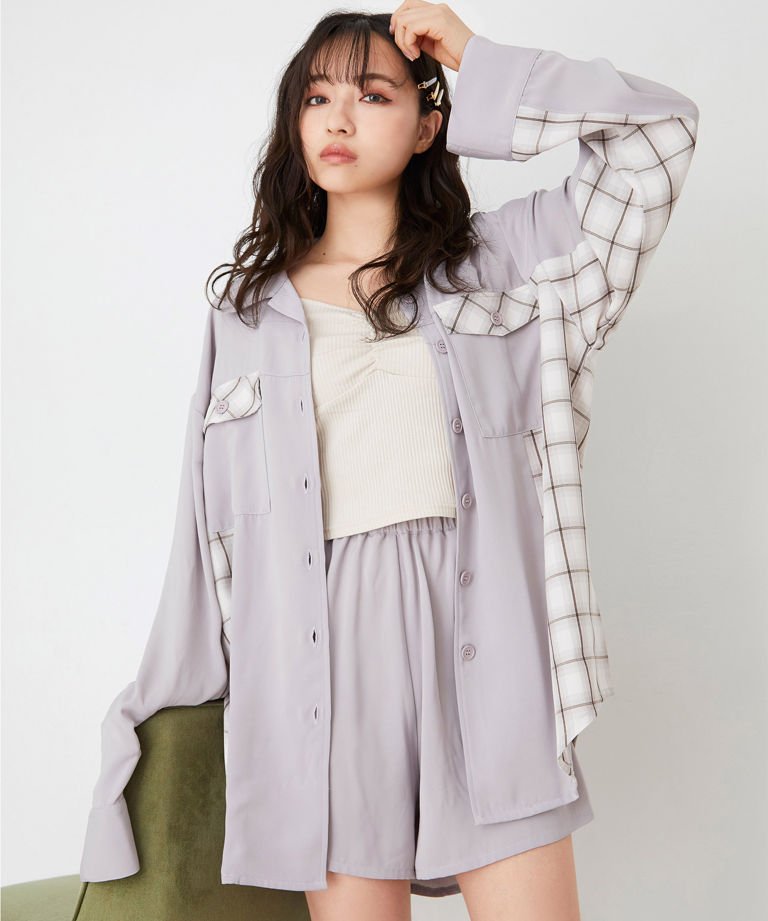ハイショクチェックシャツセット