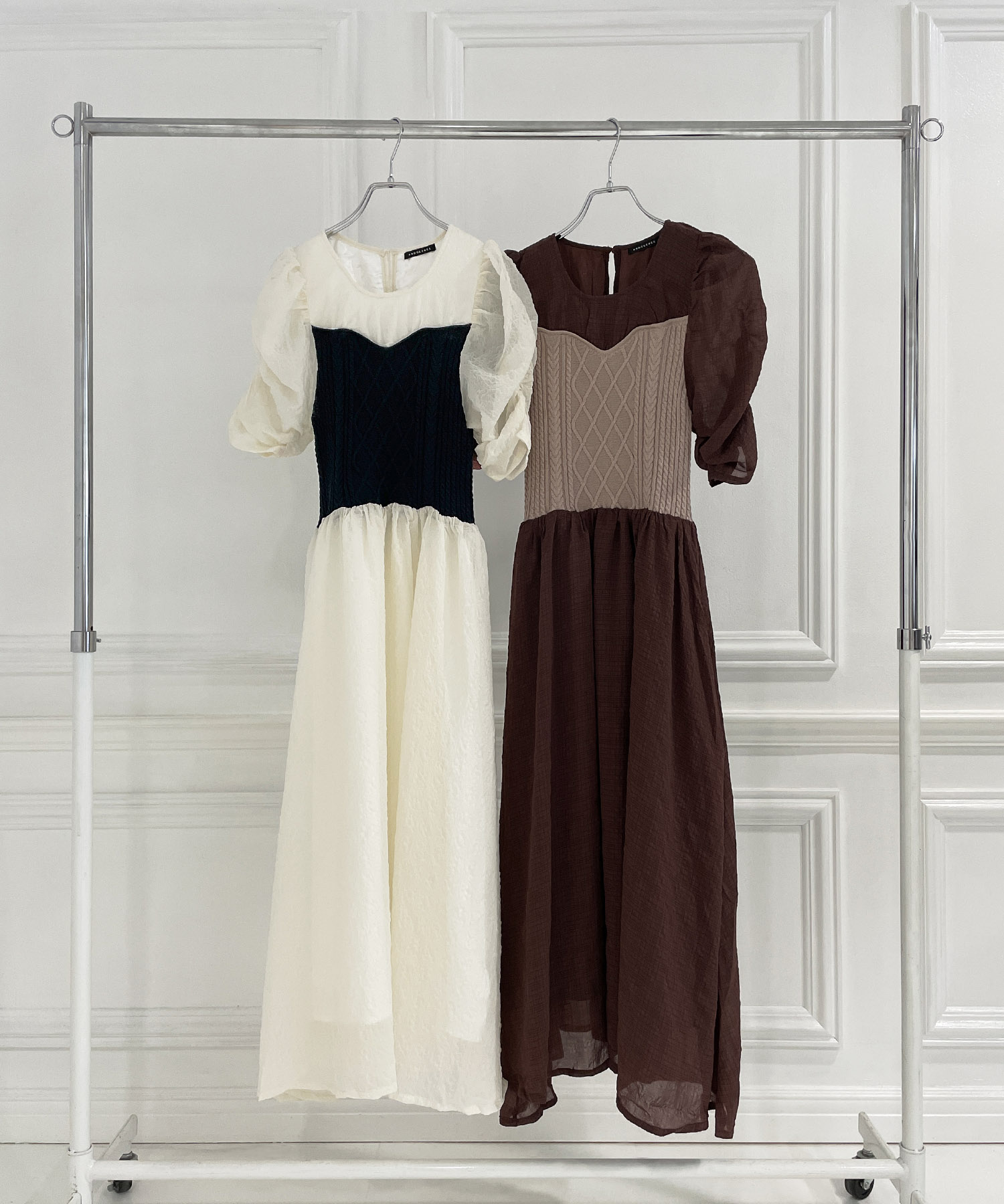 ニットビスチェワンピ