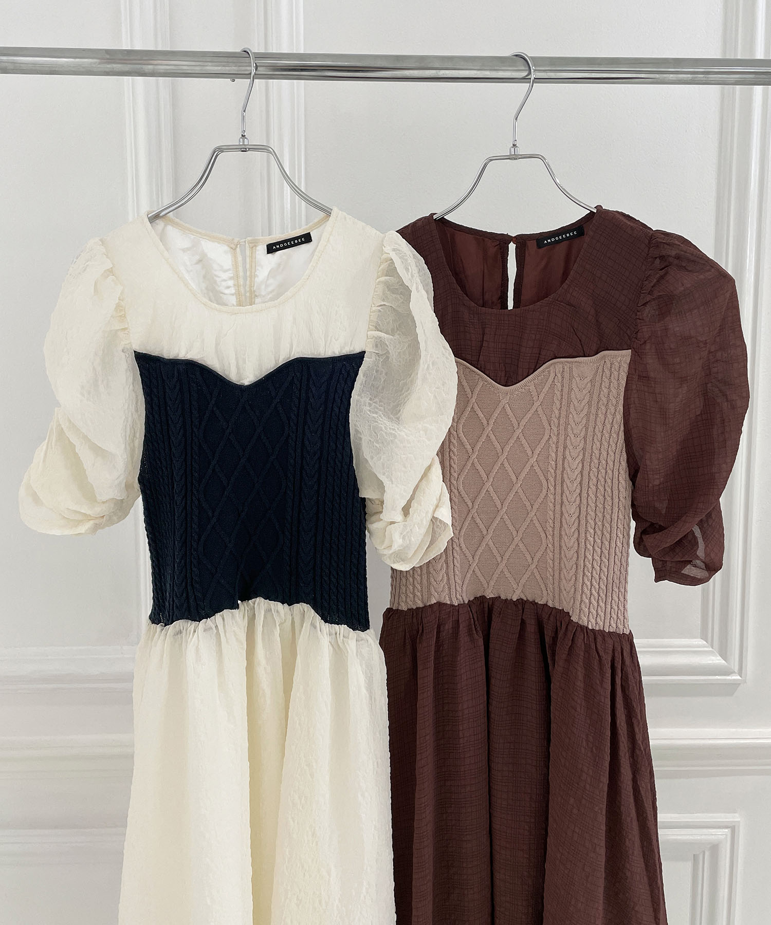 ニットビスチェワンピ