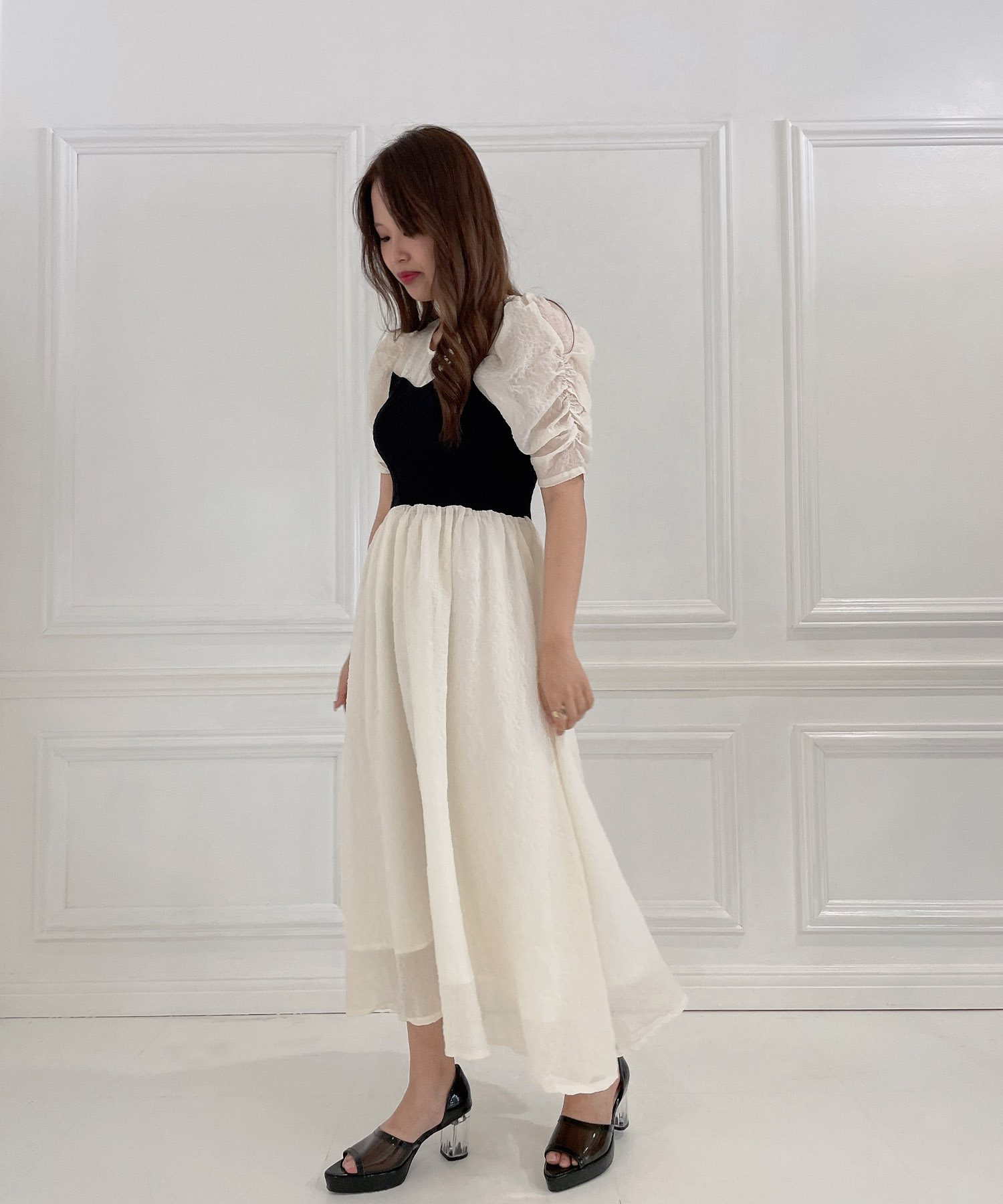 ニットビスチェワンピ