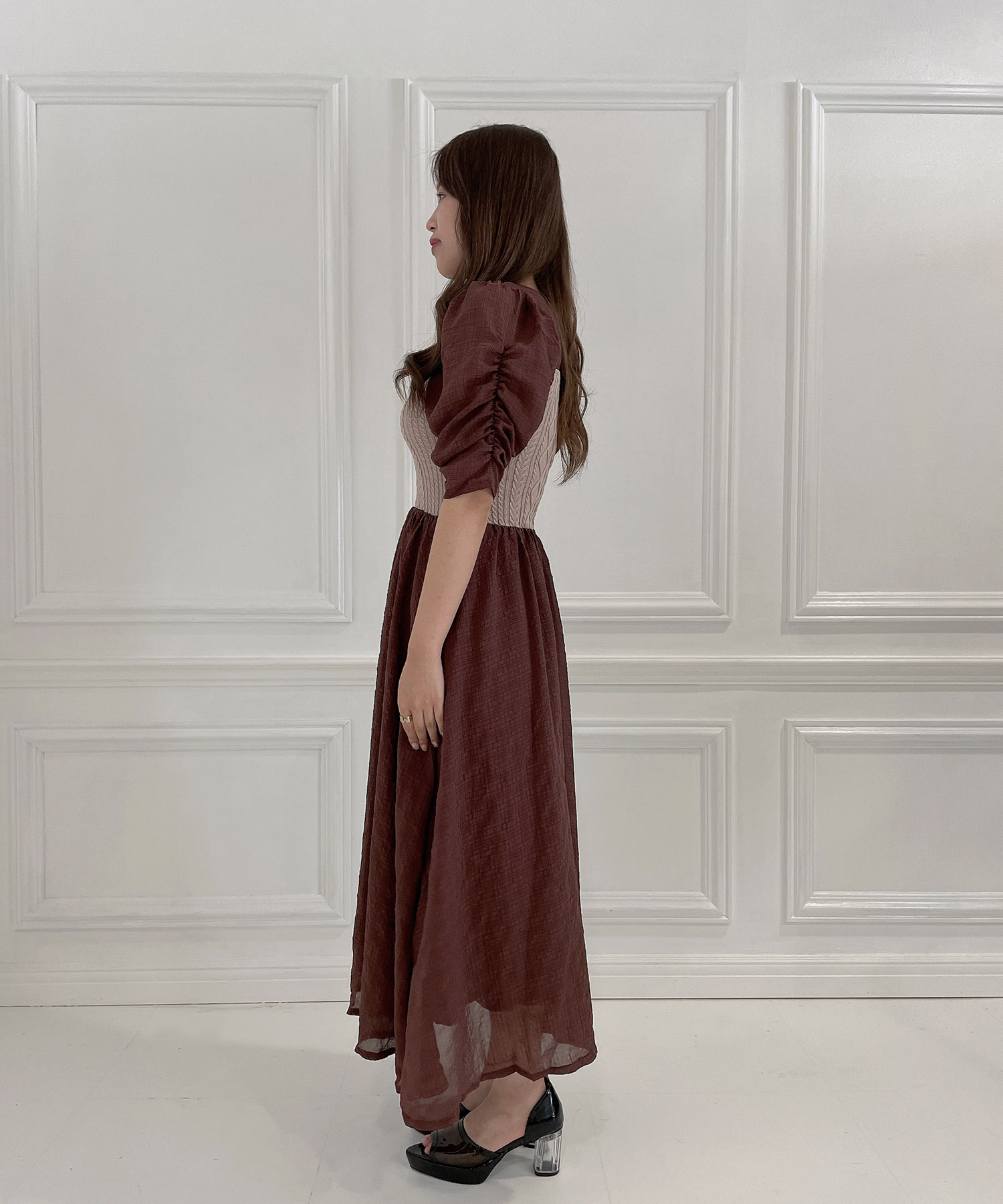 ニットビスチェワンピ