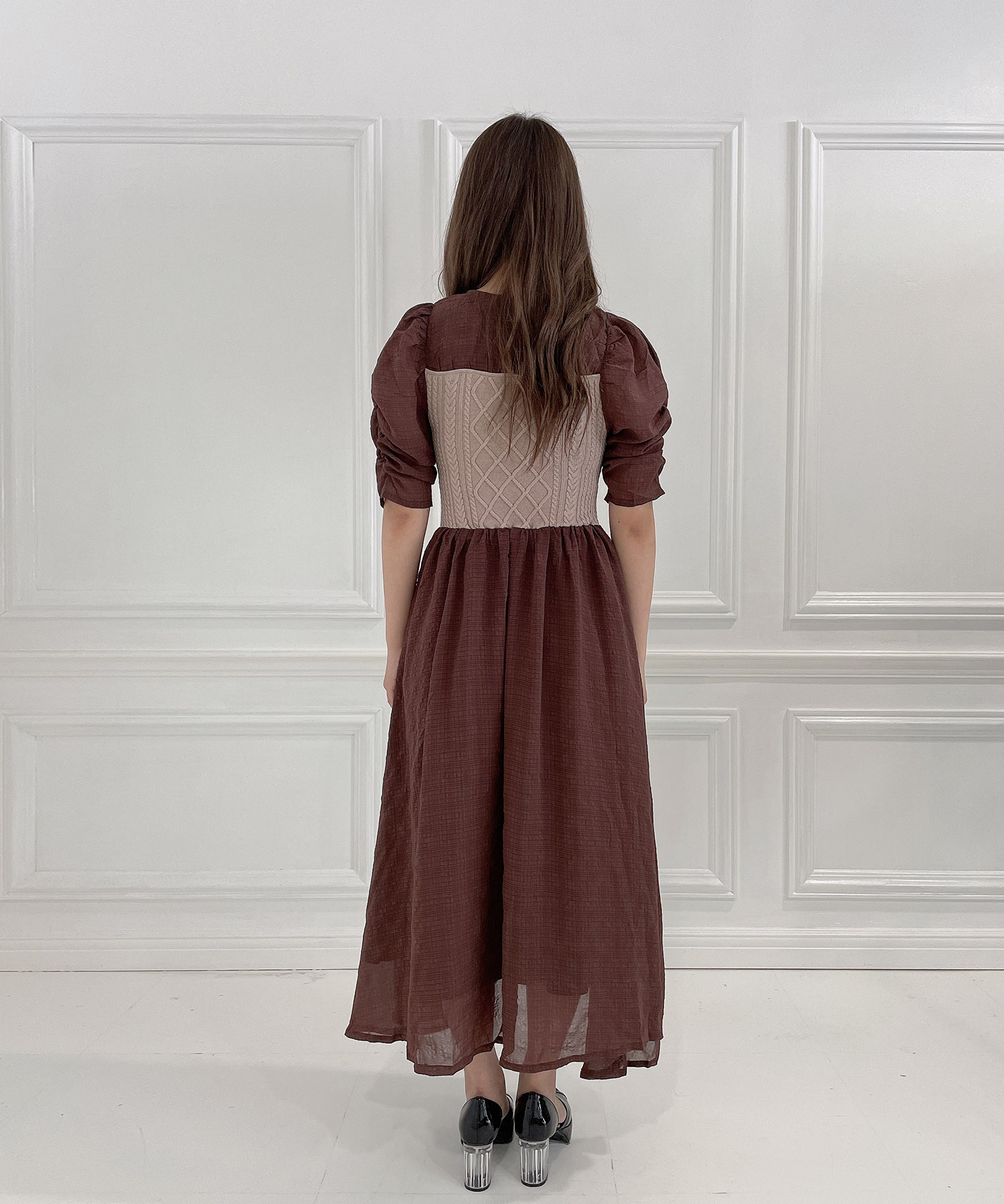 ニットビスチェワンピ