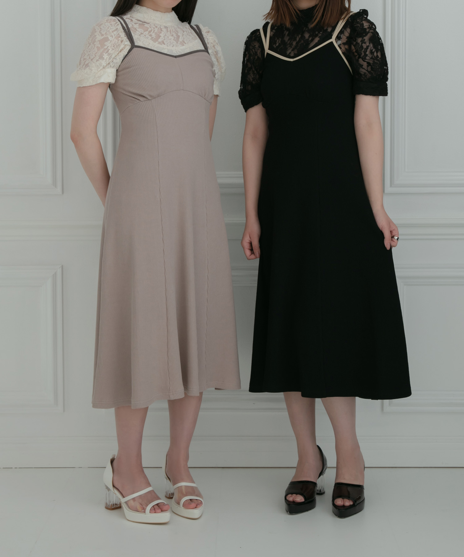 パイピングキャミワンピ