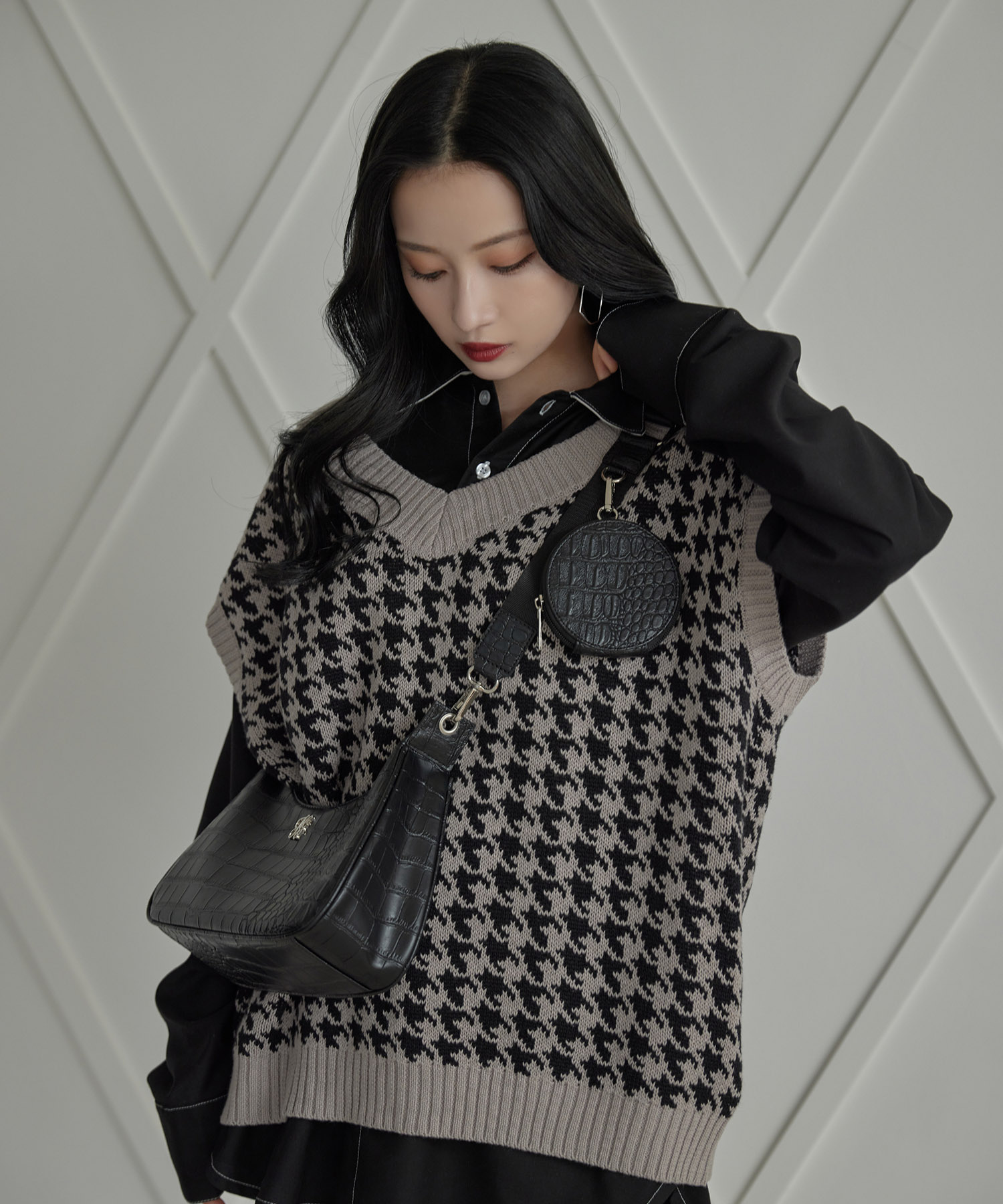 UNISEX 千鳥ニットベスト