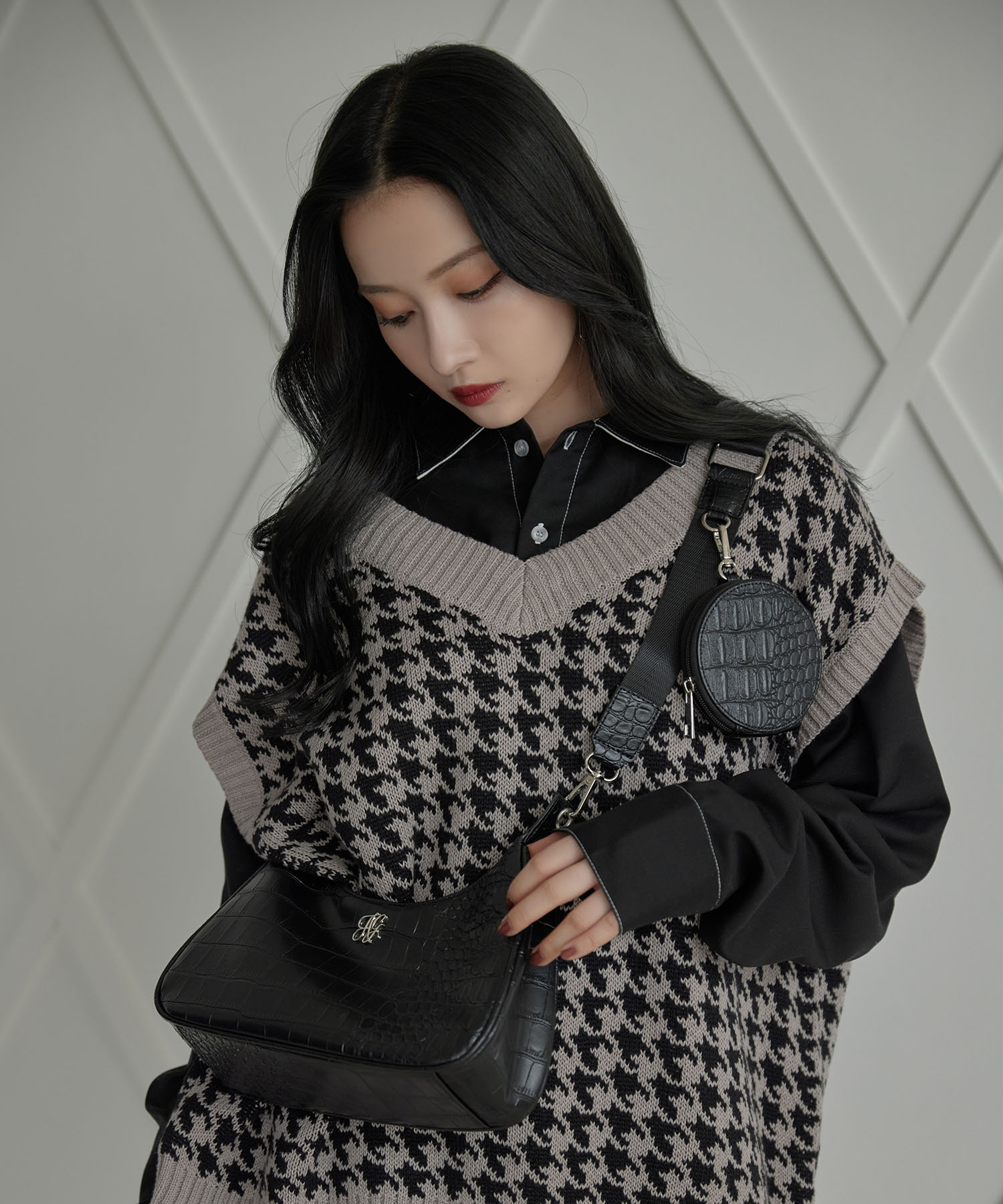 UNISEX 千鳥ニットベスト