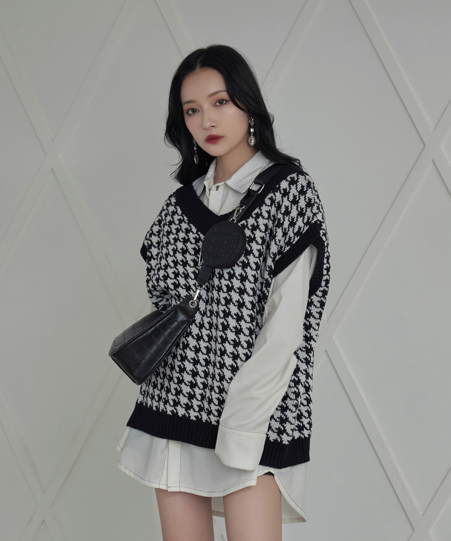 UNISEX 千鳥ニットベスト