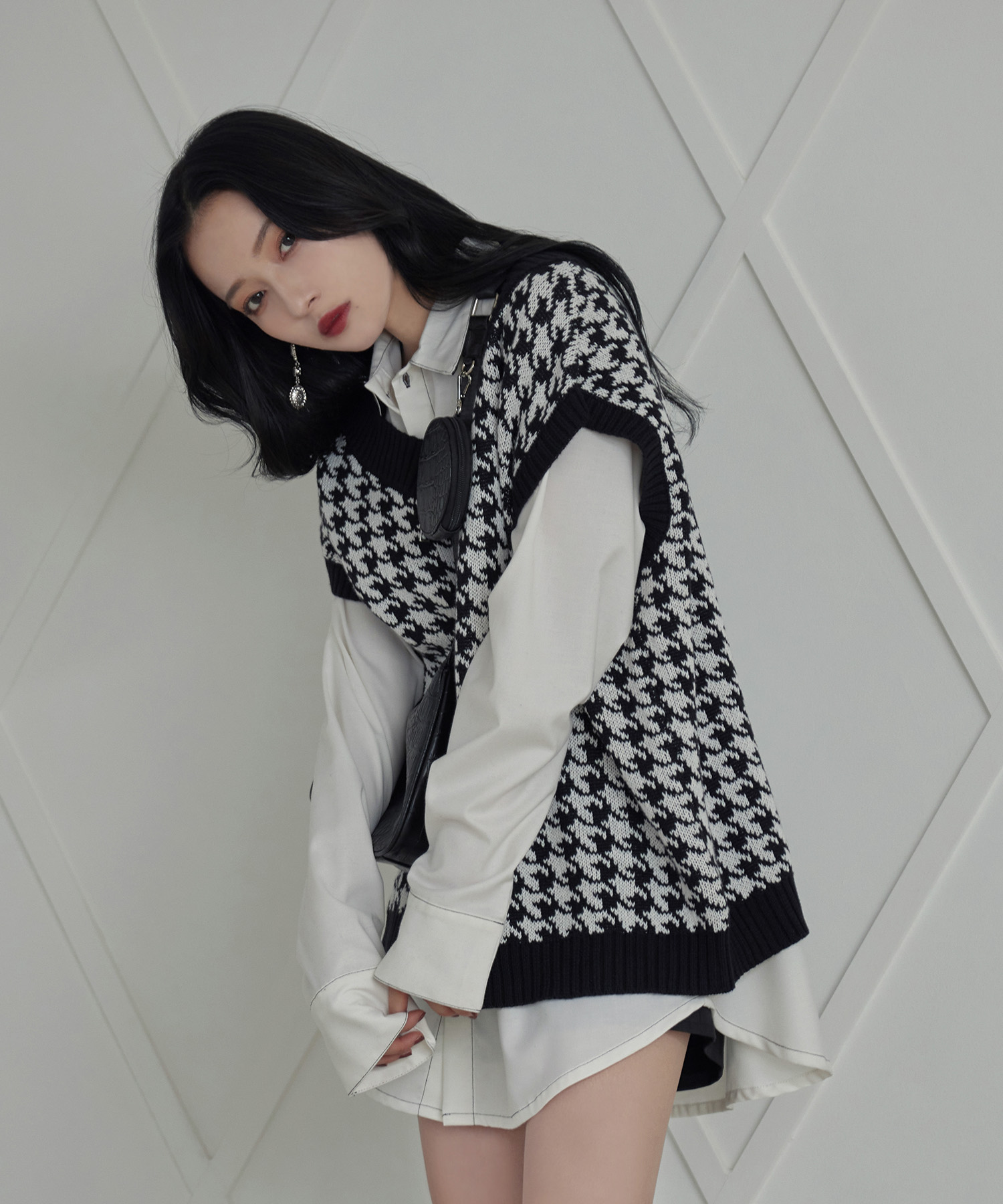 UNISEX 千鳥ニットベスト