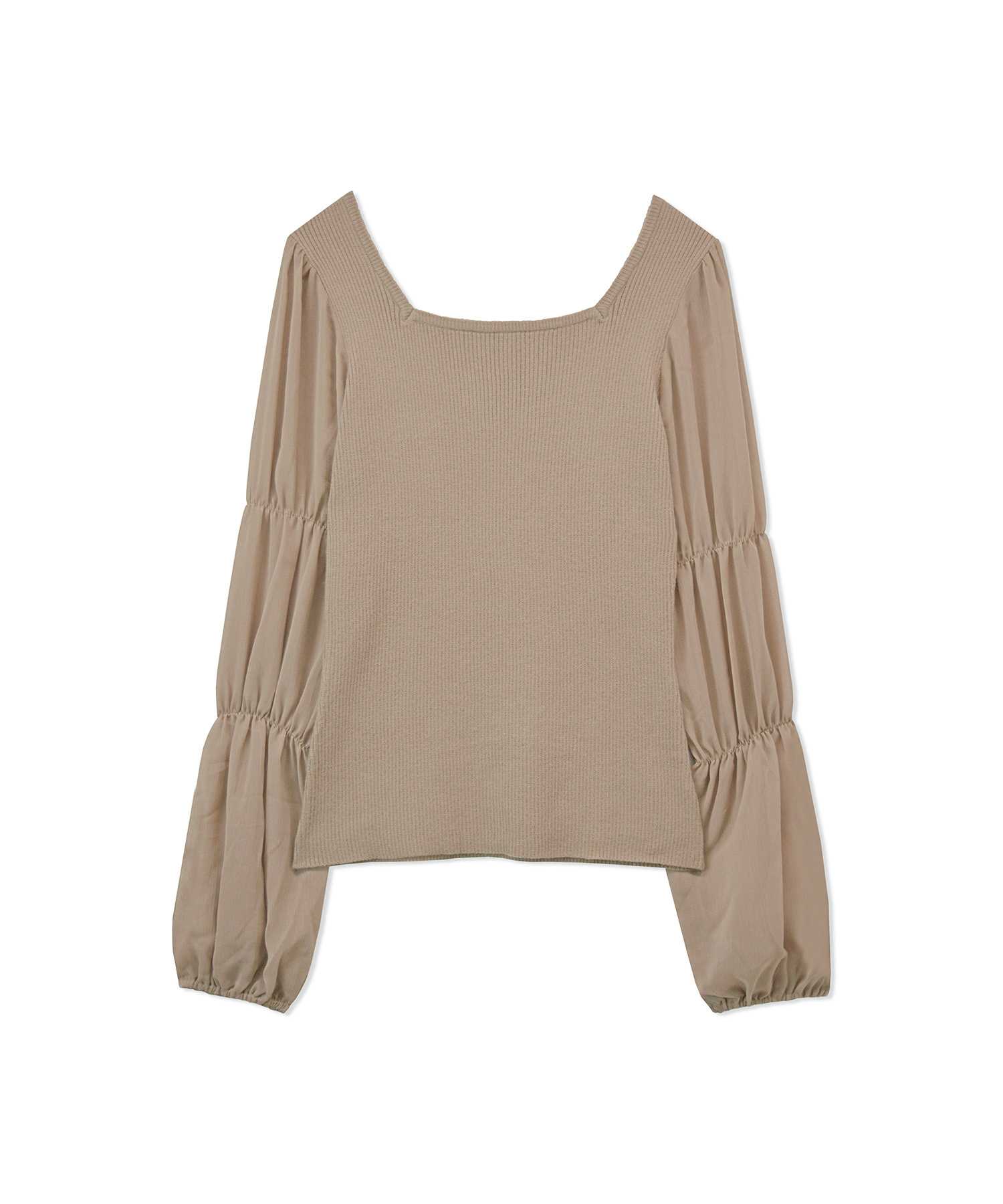 シアースリーブニット