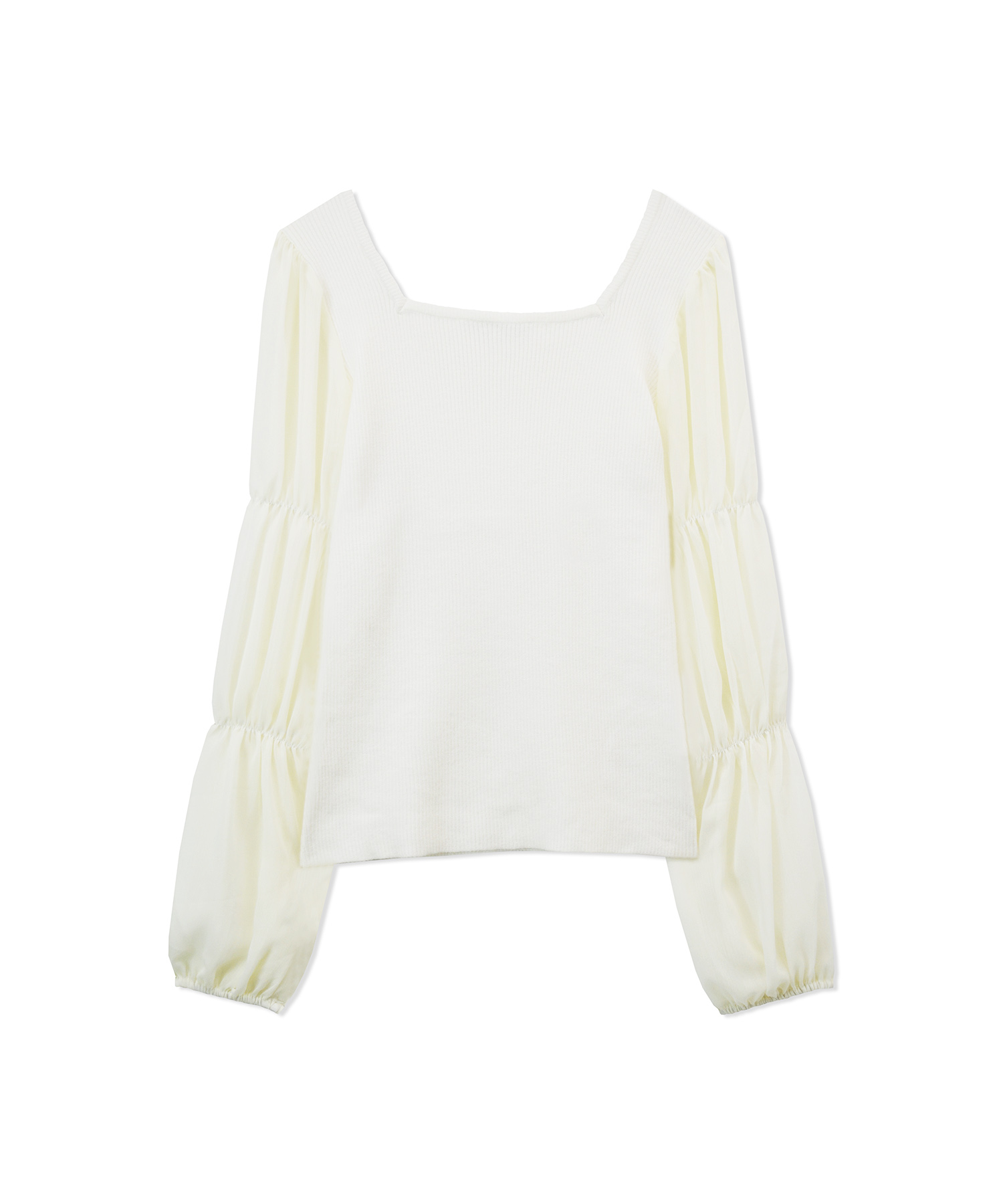 シアースリーブニット