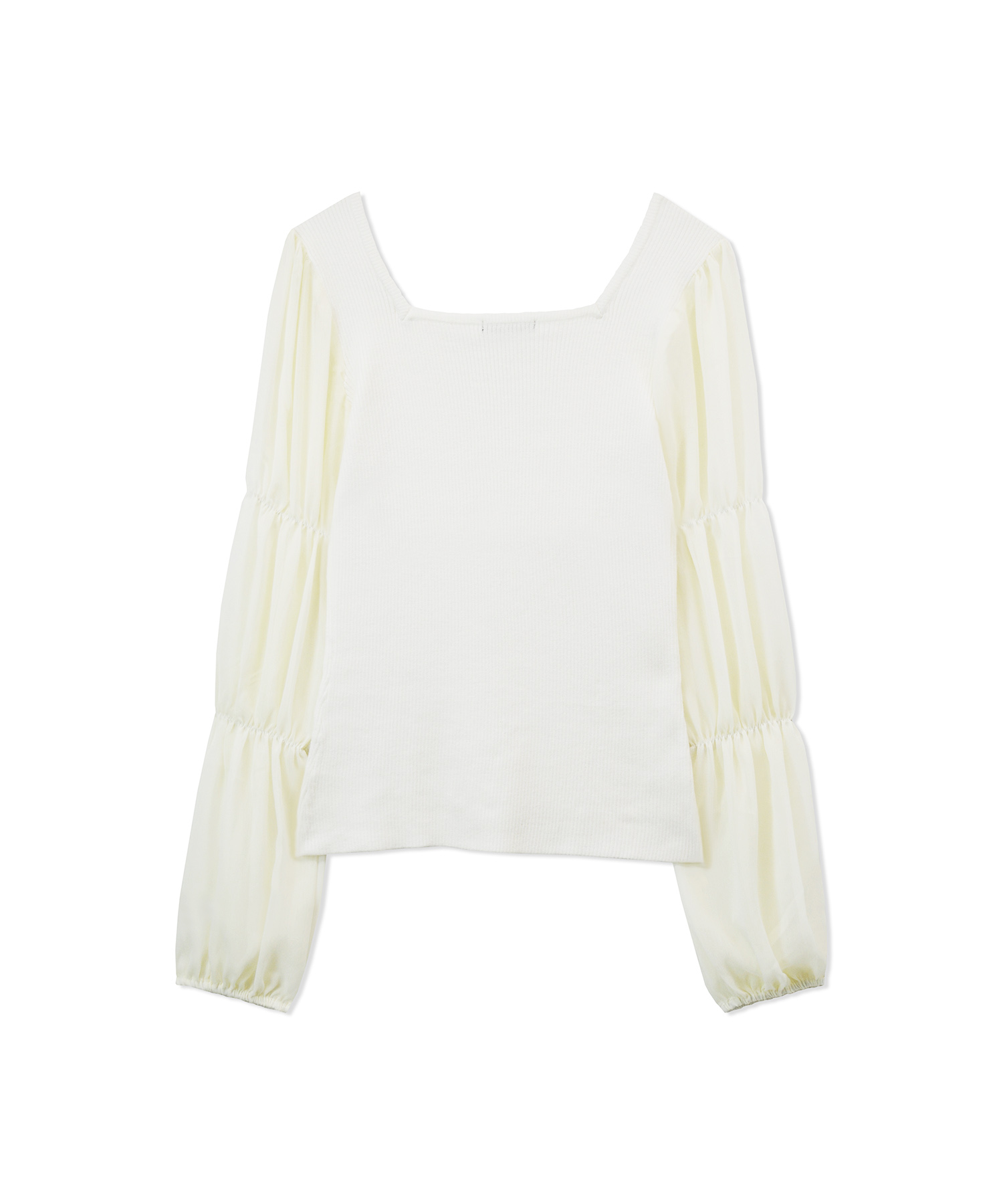 シアースリーブニット