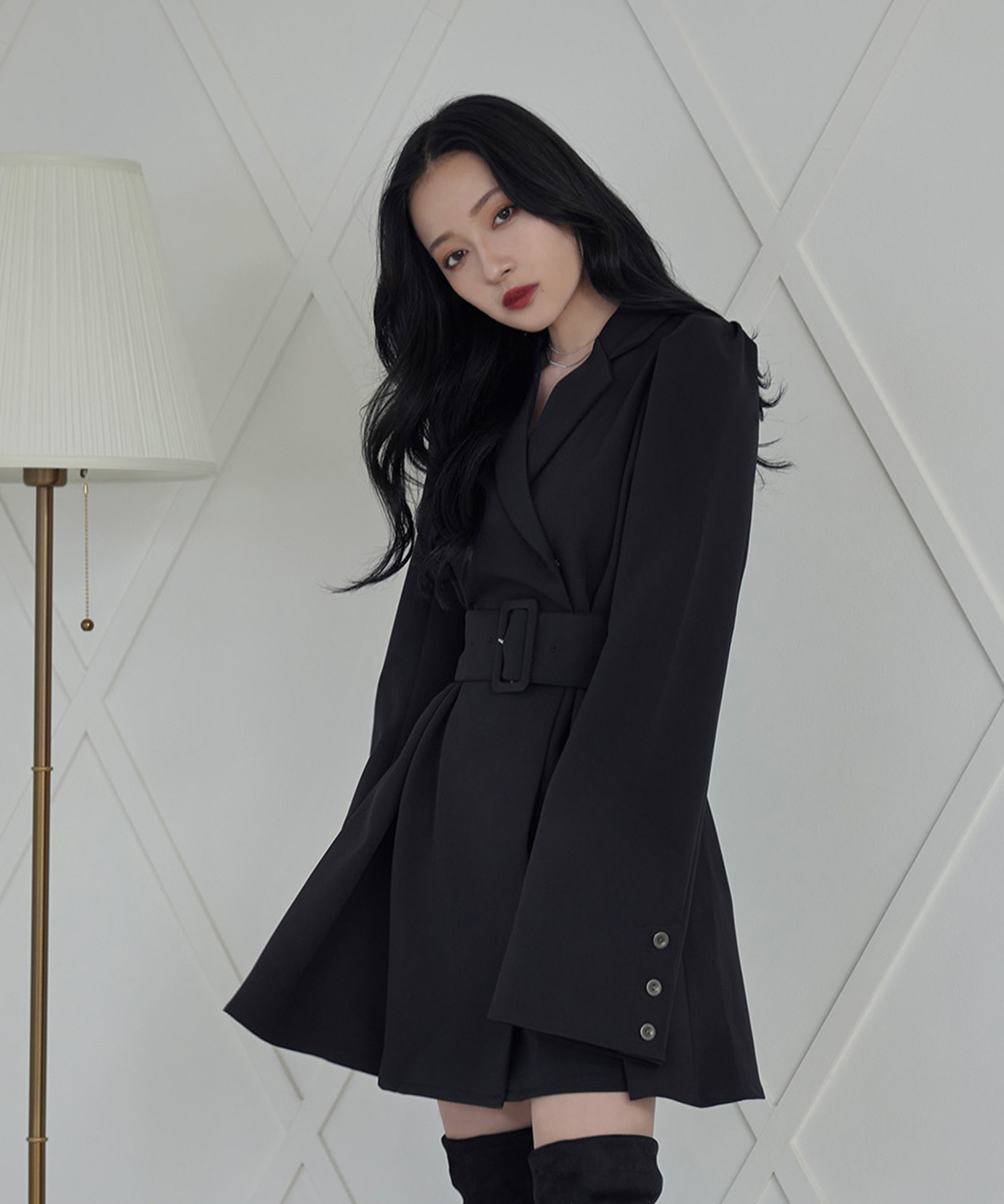 ジャケットタックワンピ