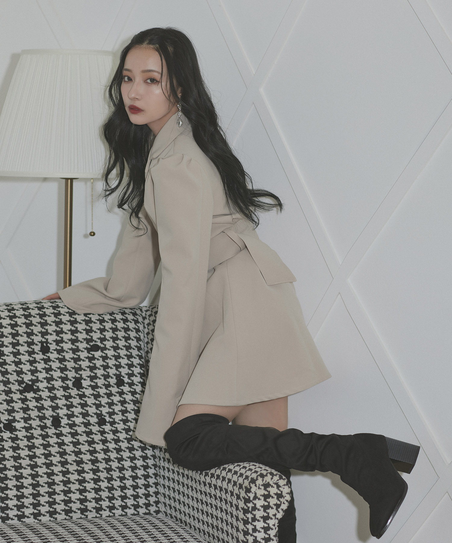 ジャケットタックワンピ