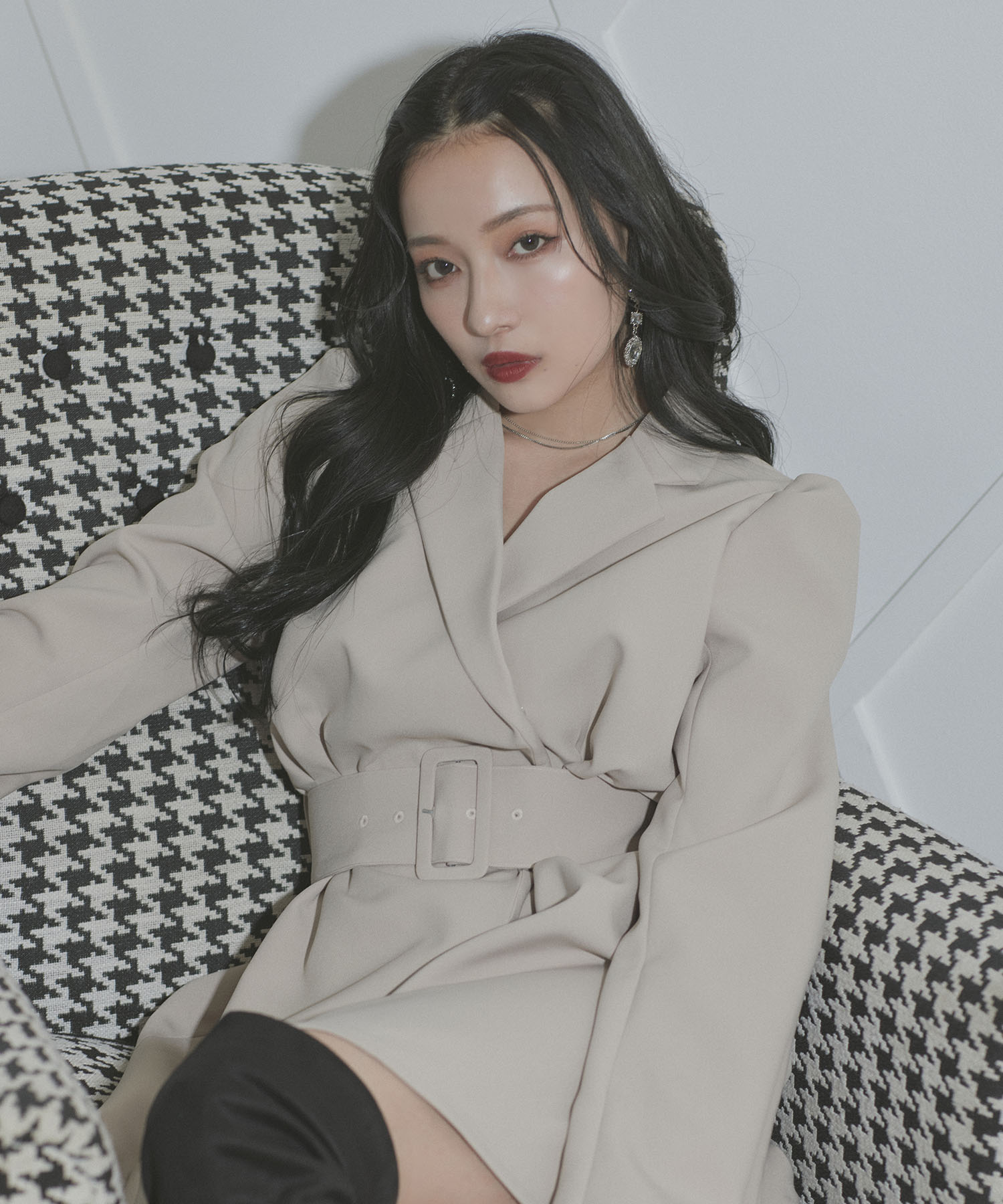 ジャケットタックワンピ