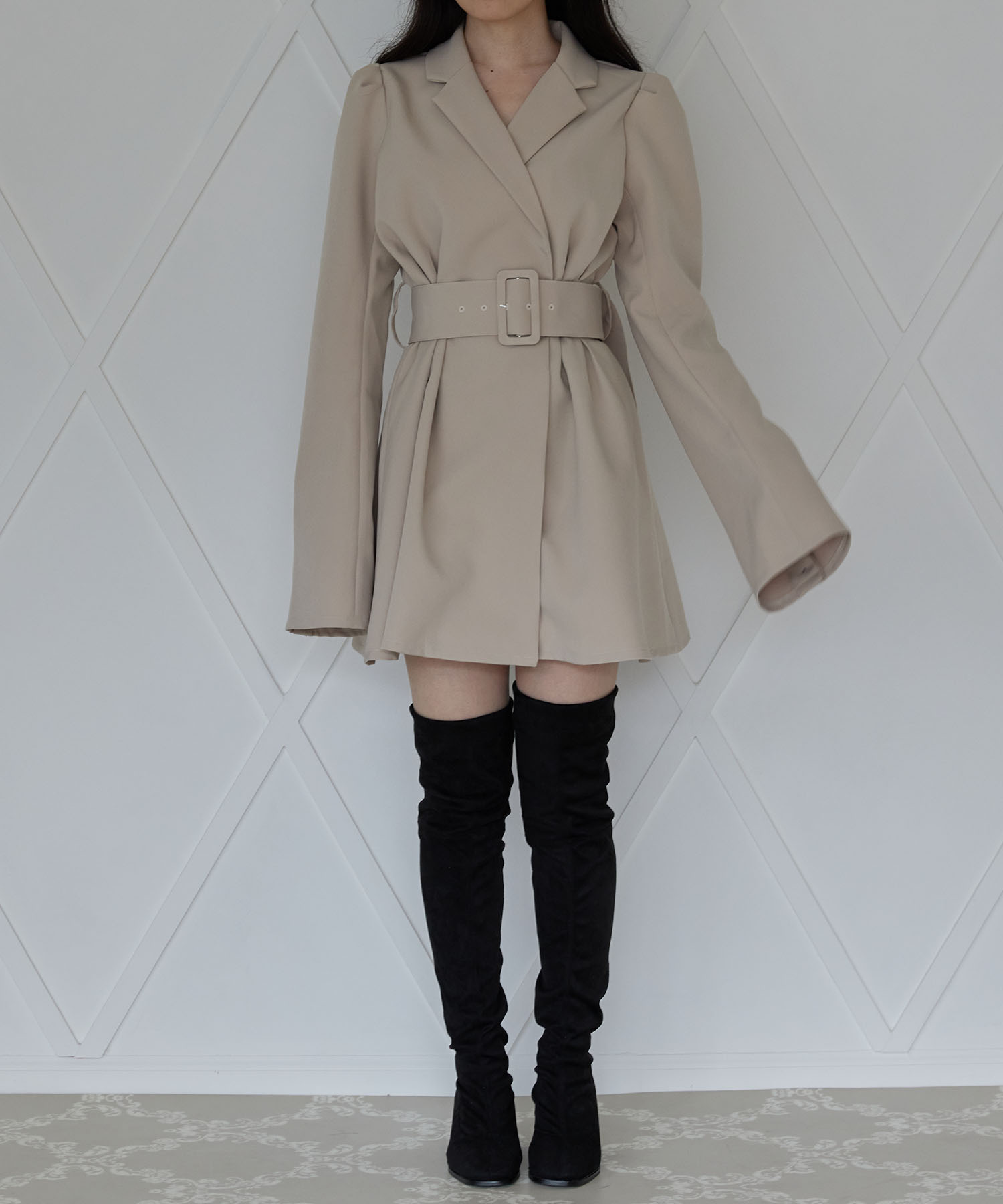 ジャケットタックワンピ