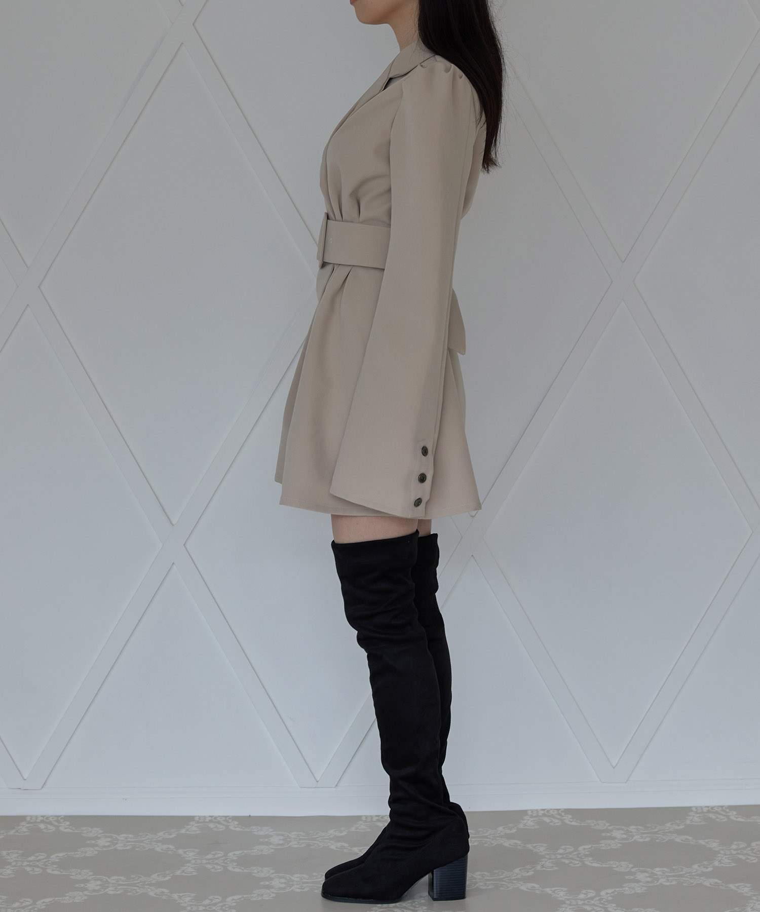 ジャケットタックワンピ